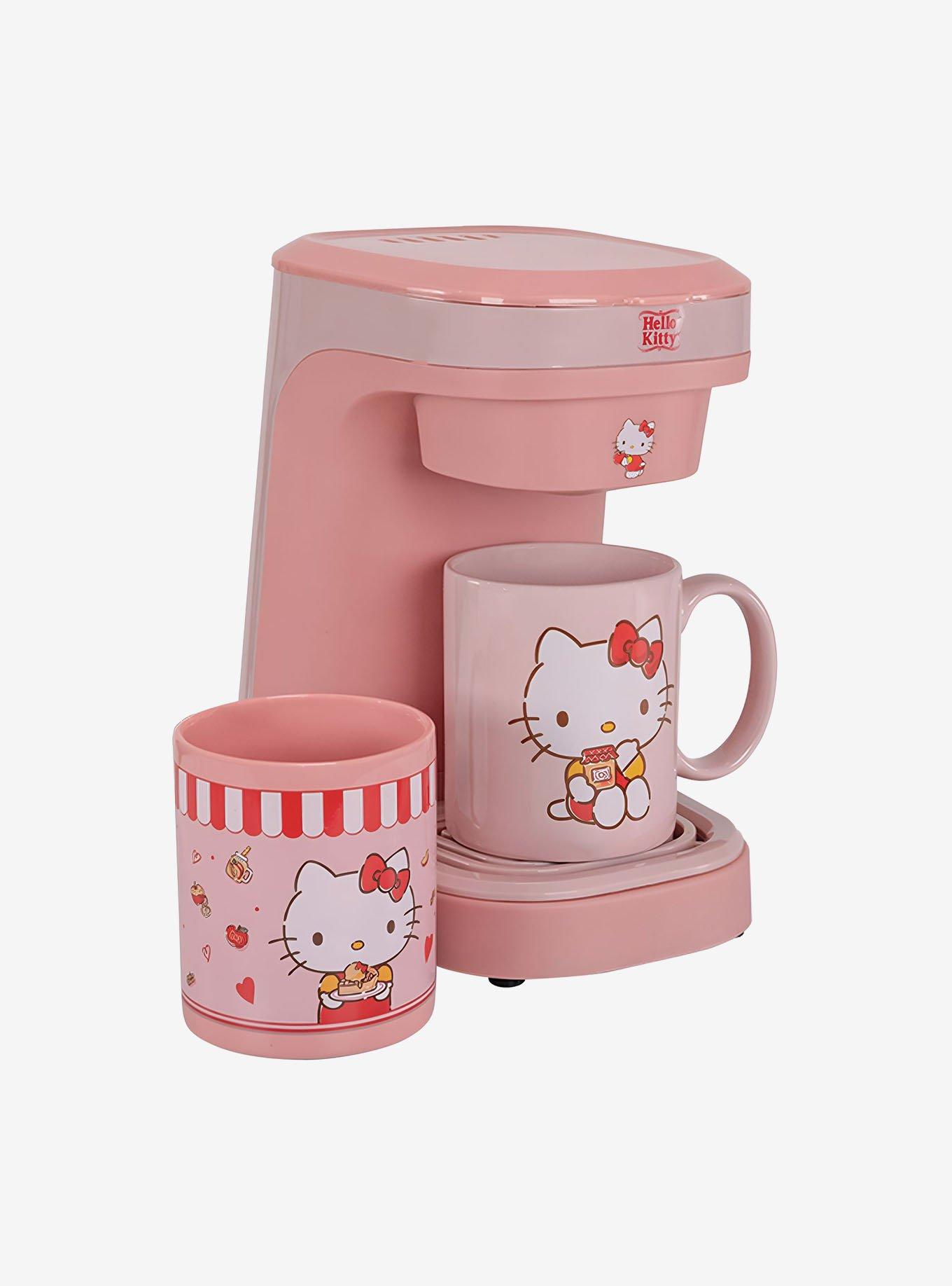 Hello Kitty Single-Cup Coffee Maker With Mugs, , hi-res