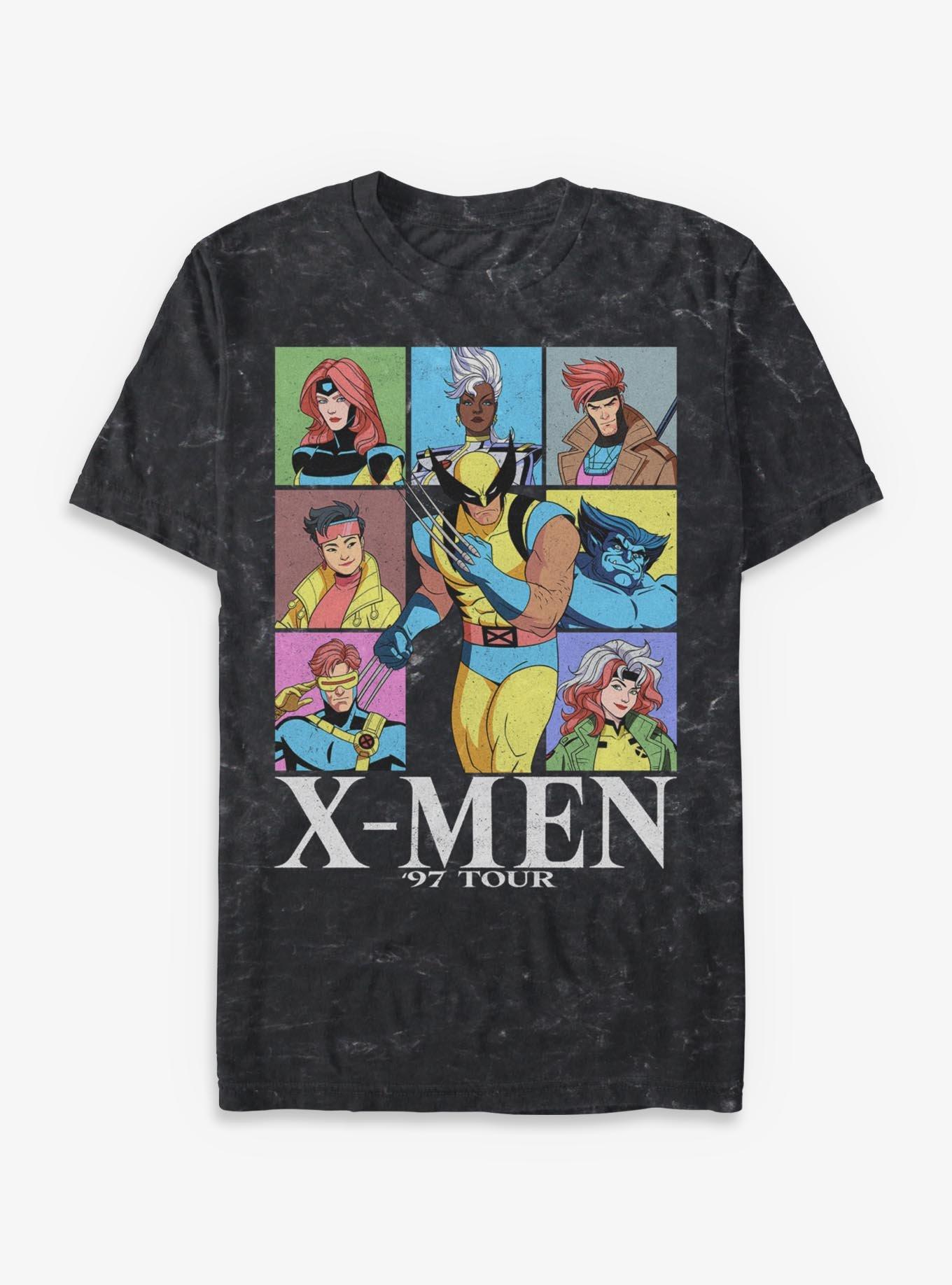 Marvel X-Men '97 Group Tour Mineral Wash T-Shirt BoxLunch Exclusive, , hi-res