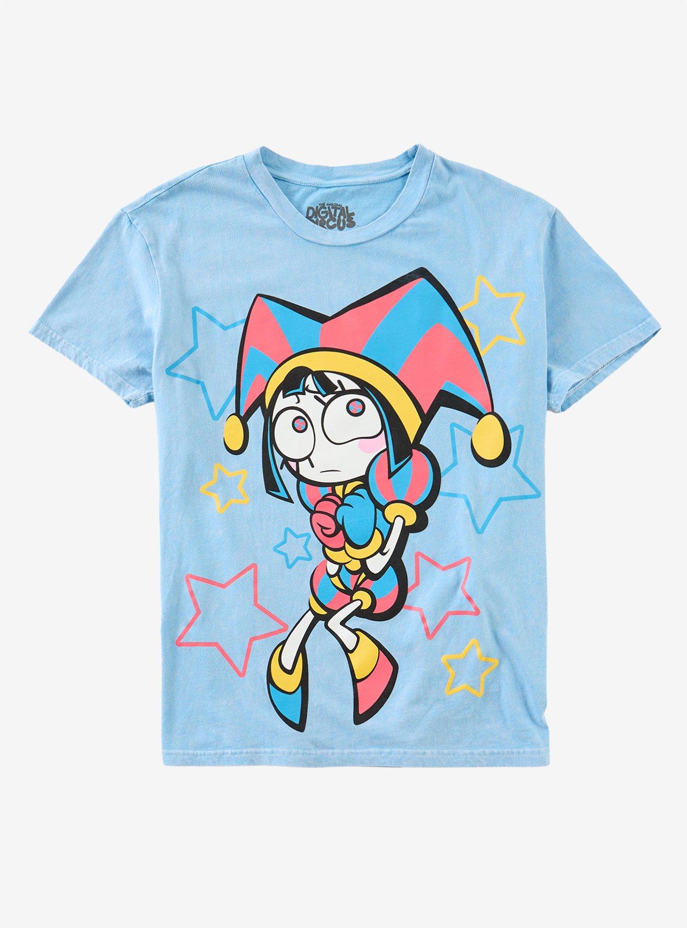 The Amazing Digital Circus Pomni Stars Blue Wash T-Shirt, , hi-res