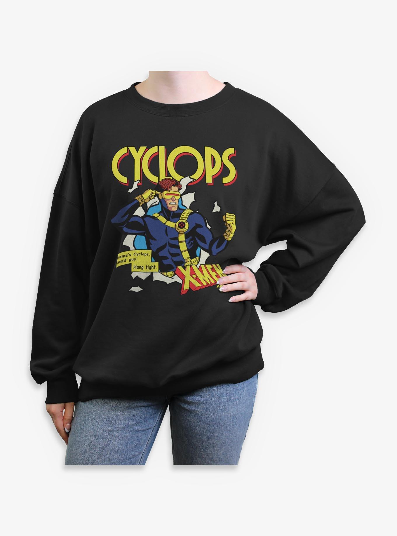 Marvel X-Men '97 Good Guy Cyclops Womens Oversized Sweatshirt BoxLunch Exclusive, , hi-res