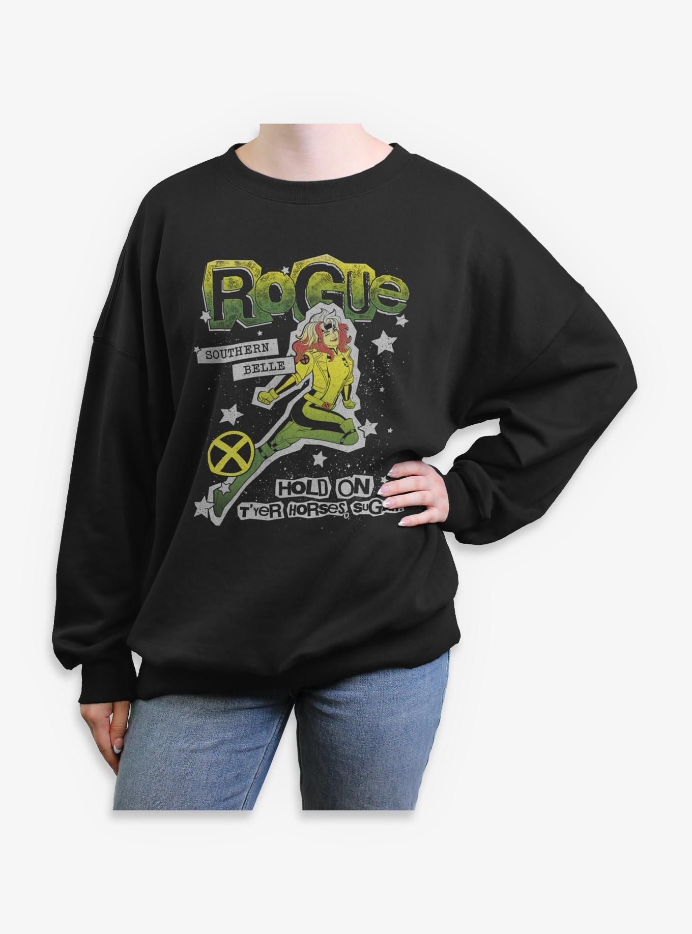 Marvel X-Men '97 Rogue Hold On Sugah Womens Oversized Sweatshirt BoxLunch Exclusive, , hi-res