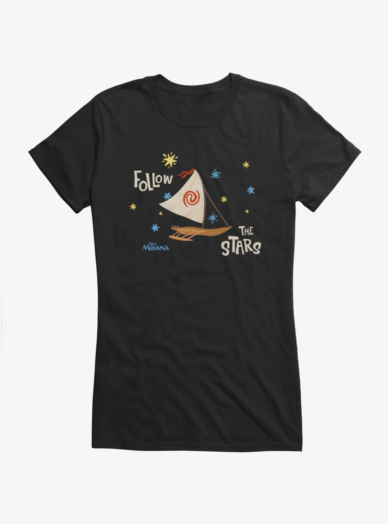 Disney Moana Follow The Stars Boat Girls T-Shirt Hot Topic Exclusive, , hi-res