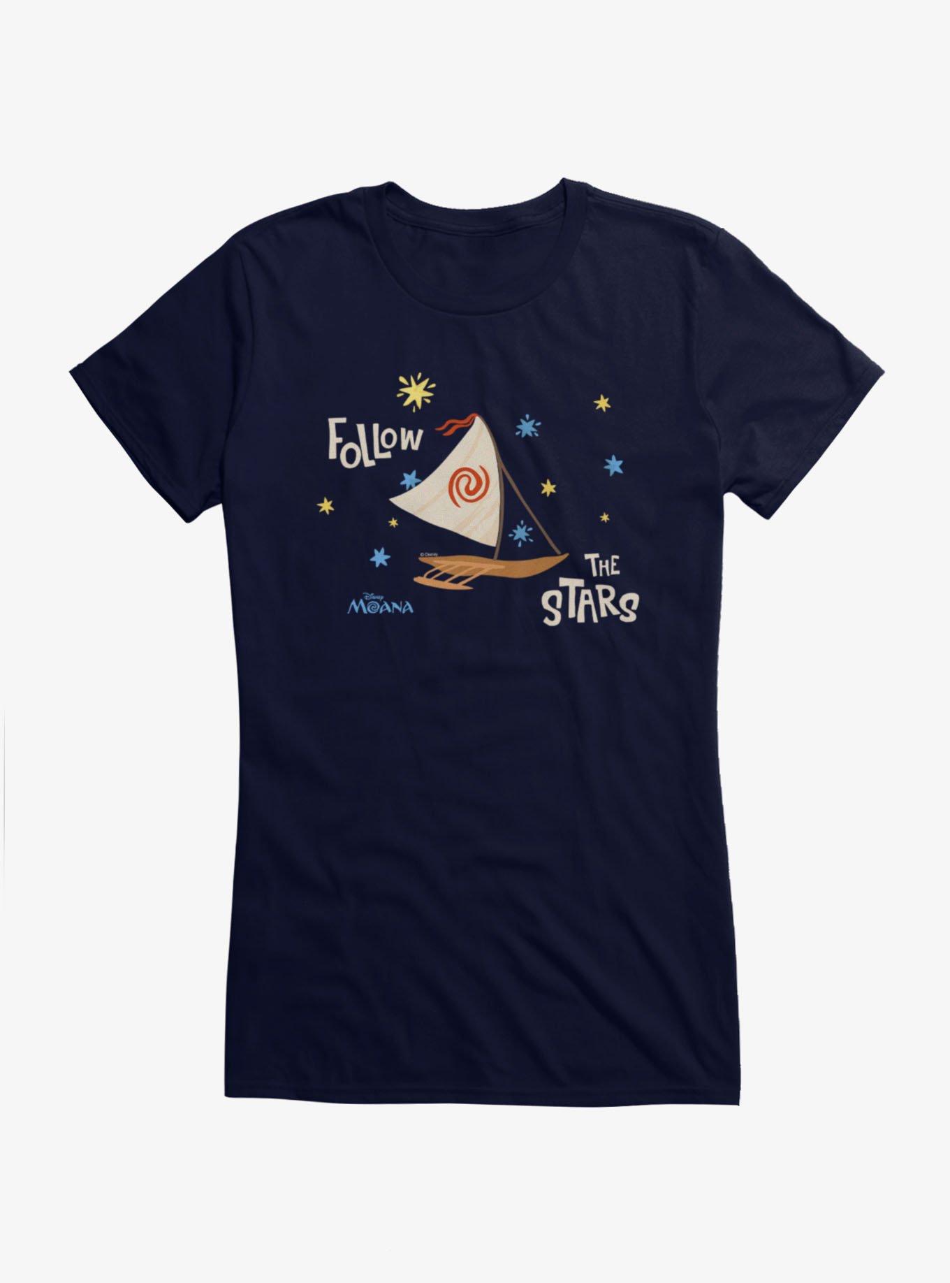 Disney Moana Follow The Stars Boat Girls T-Shirt Hot Topic Exclusive, , hi-res