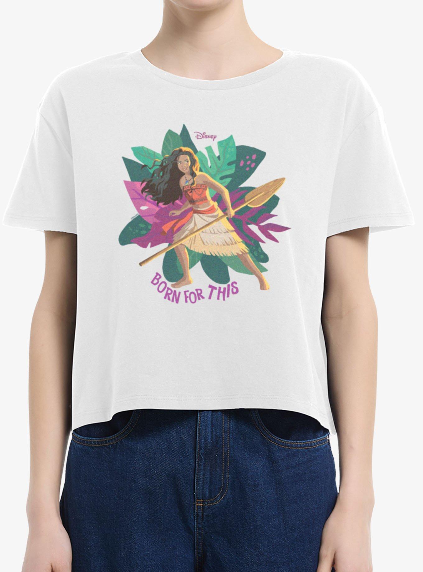 Disney Moana Born For This Girls Boxy T-Shirt, , hi-res