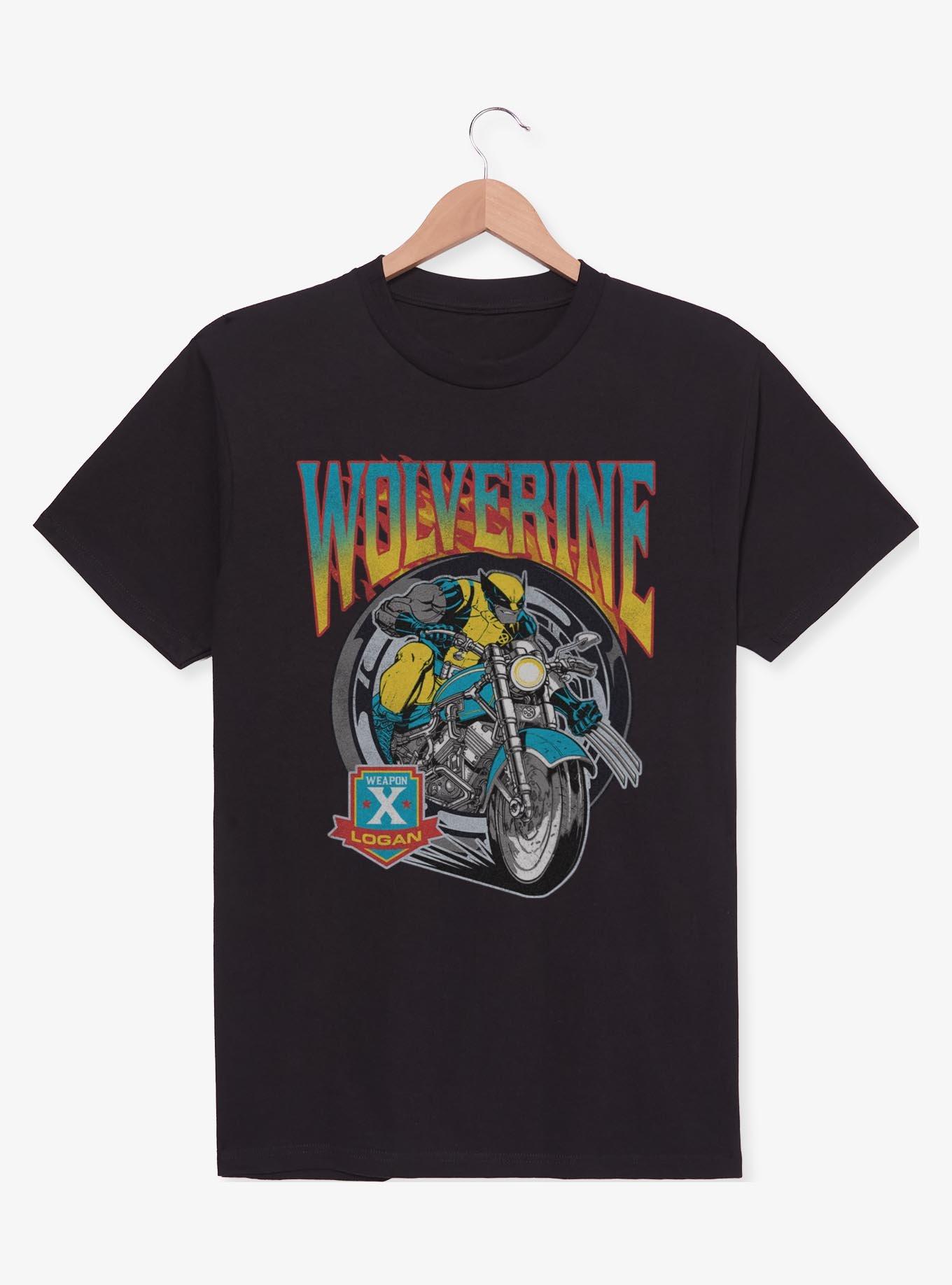 Marvel X-Men '97 Wolverine Motorcycle Flames And Wheels T-Shirt BoxLunch Exclusive, , hi-res