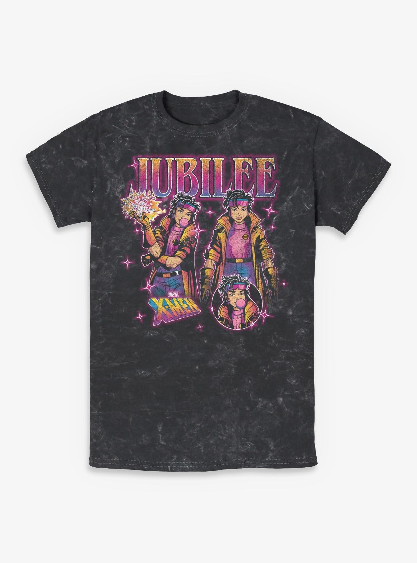 Marvel X-Men '97 Jubilee Collage Mineral Wash T-Shirt BoxLunch Exclusive, , hi-res