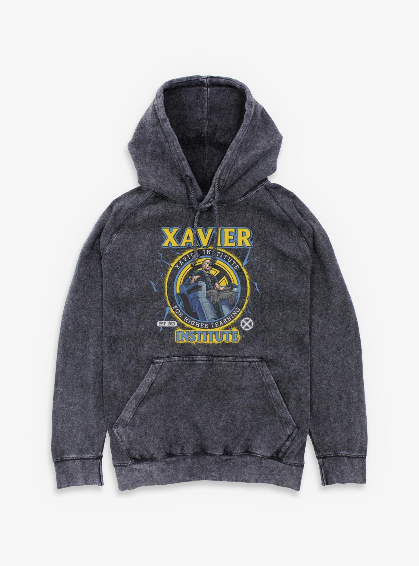 Marvel X-Men '97 Xavier Institute Professor X Mineral Wash Hoodie BoxLunch Exclusive, , hi-res