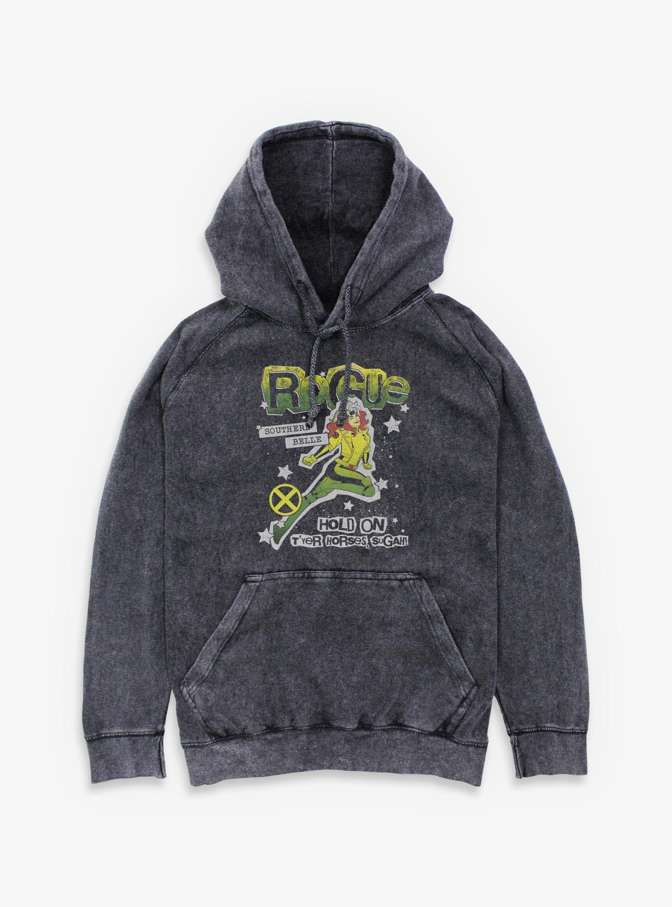 Marvel X-Men '97 Rogue Hold On Sugah Mineral Wash Hoodie BoxLunch Exclusive, , hi-res