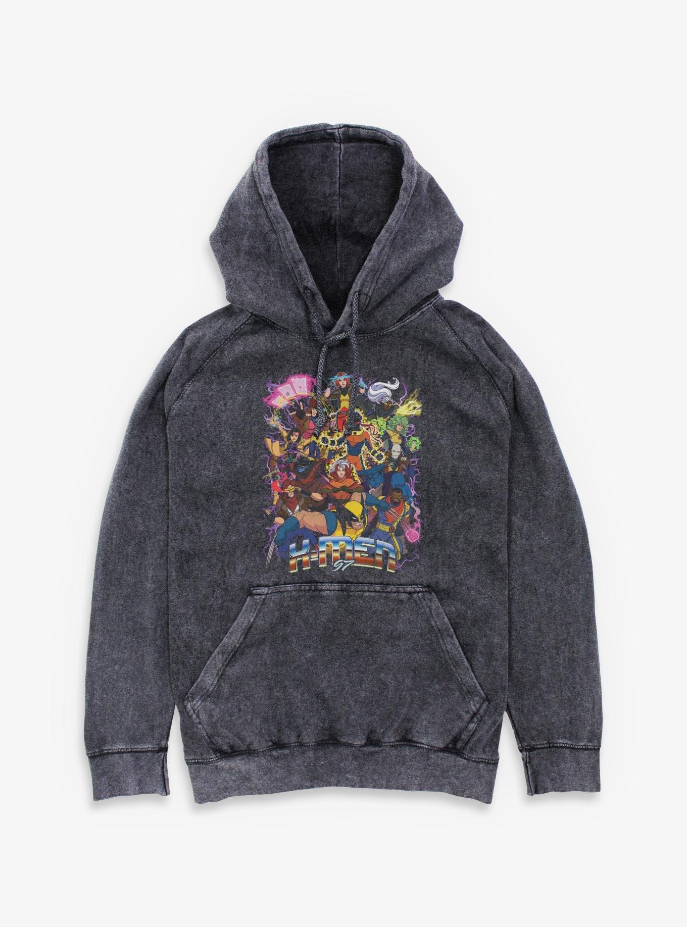 Marvel X-Men '97 Epic Team Mineral Wash Hoodie BoxLunch Exclusive, , hi-res