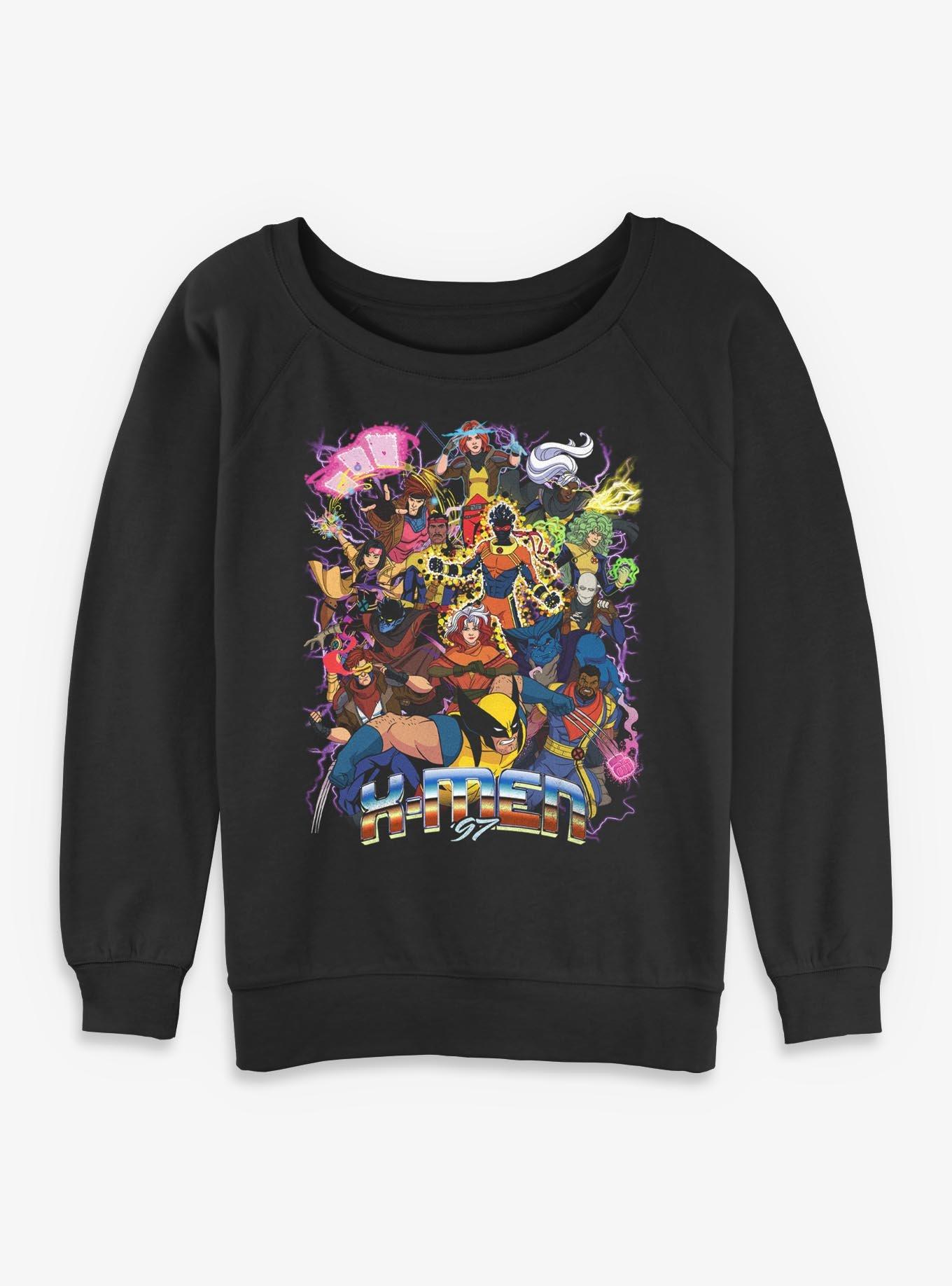 Marvel X-Men '97 Epic Team Womens Slouchy Sweatshirt BoxLunch Exclusive, , hi-res