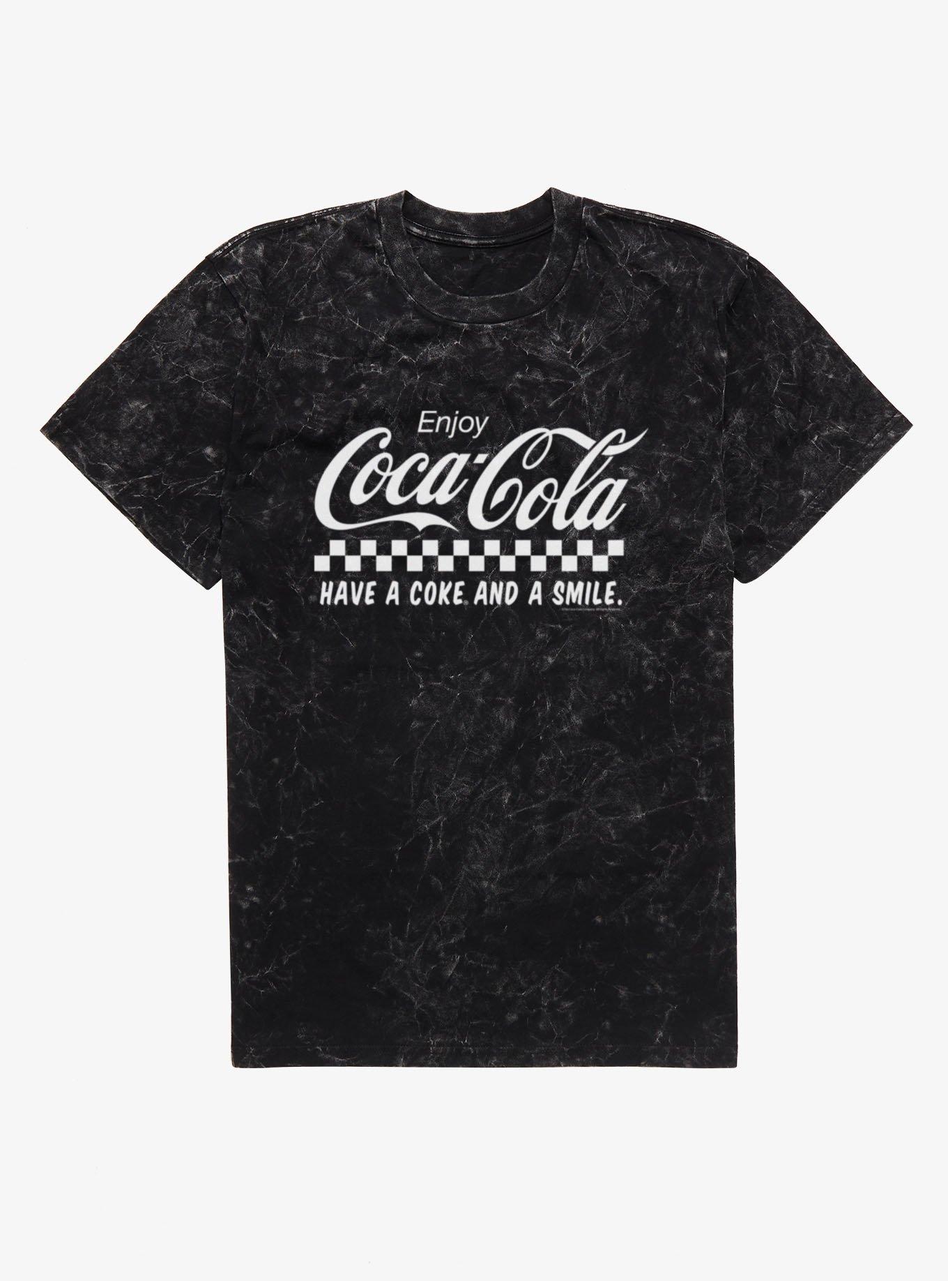 Coca-Cola Checkered Have A Coke Have A Smile Mineral Wash T-Shirt, , hi-res