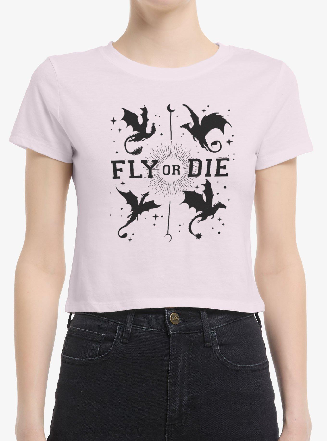 Fourth Wing Dragons Fly Or Die Girls Baby T-Shirt, , hi-res