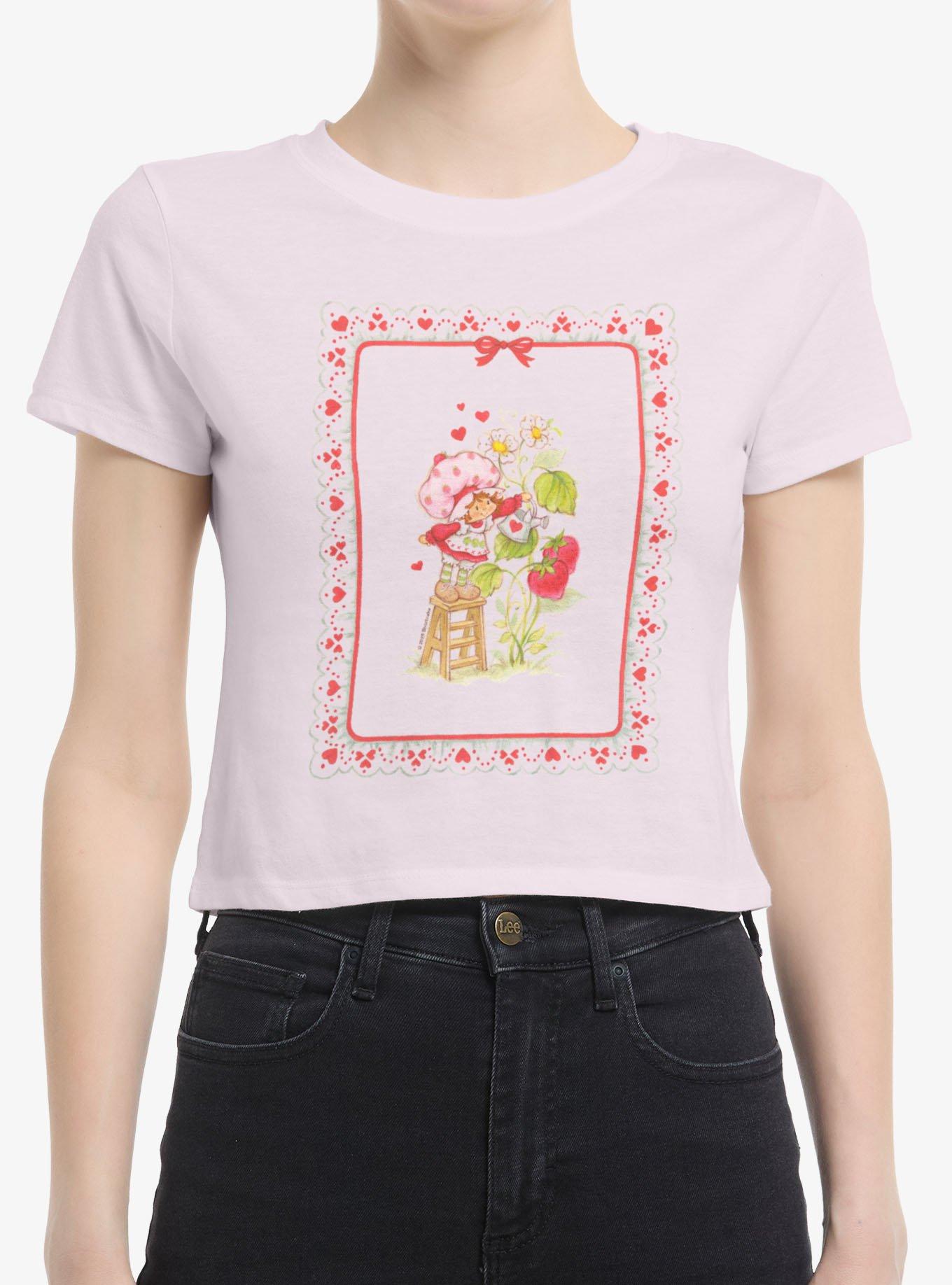 Strawberry Shortcake Watering On The Stool Girls Baby T-Shirt, , hi-res