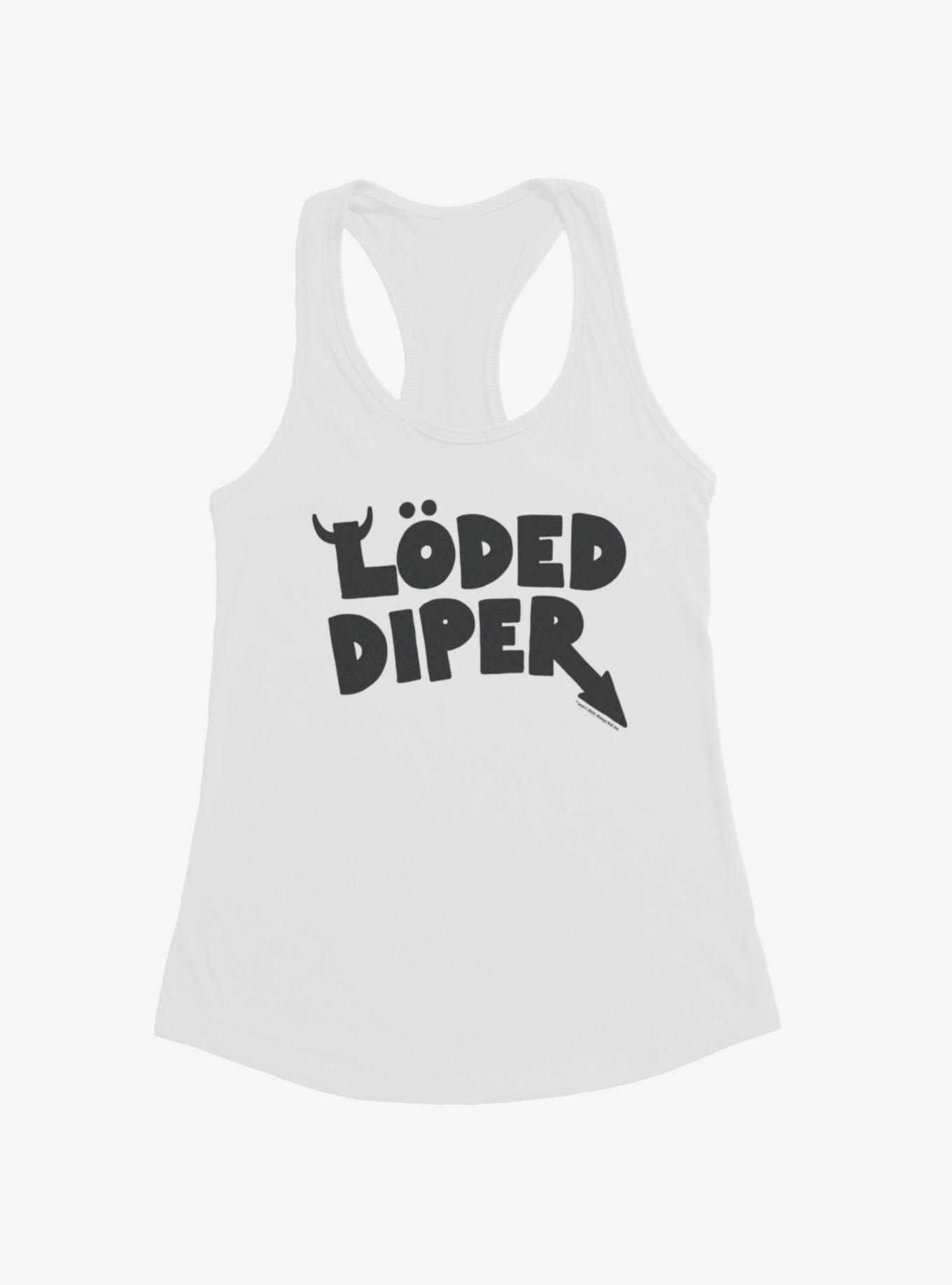 Diary Of A Wimpy Kid Loded Diper Logo Girls Tank, WHITE, hi-res