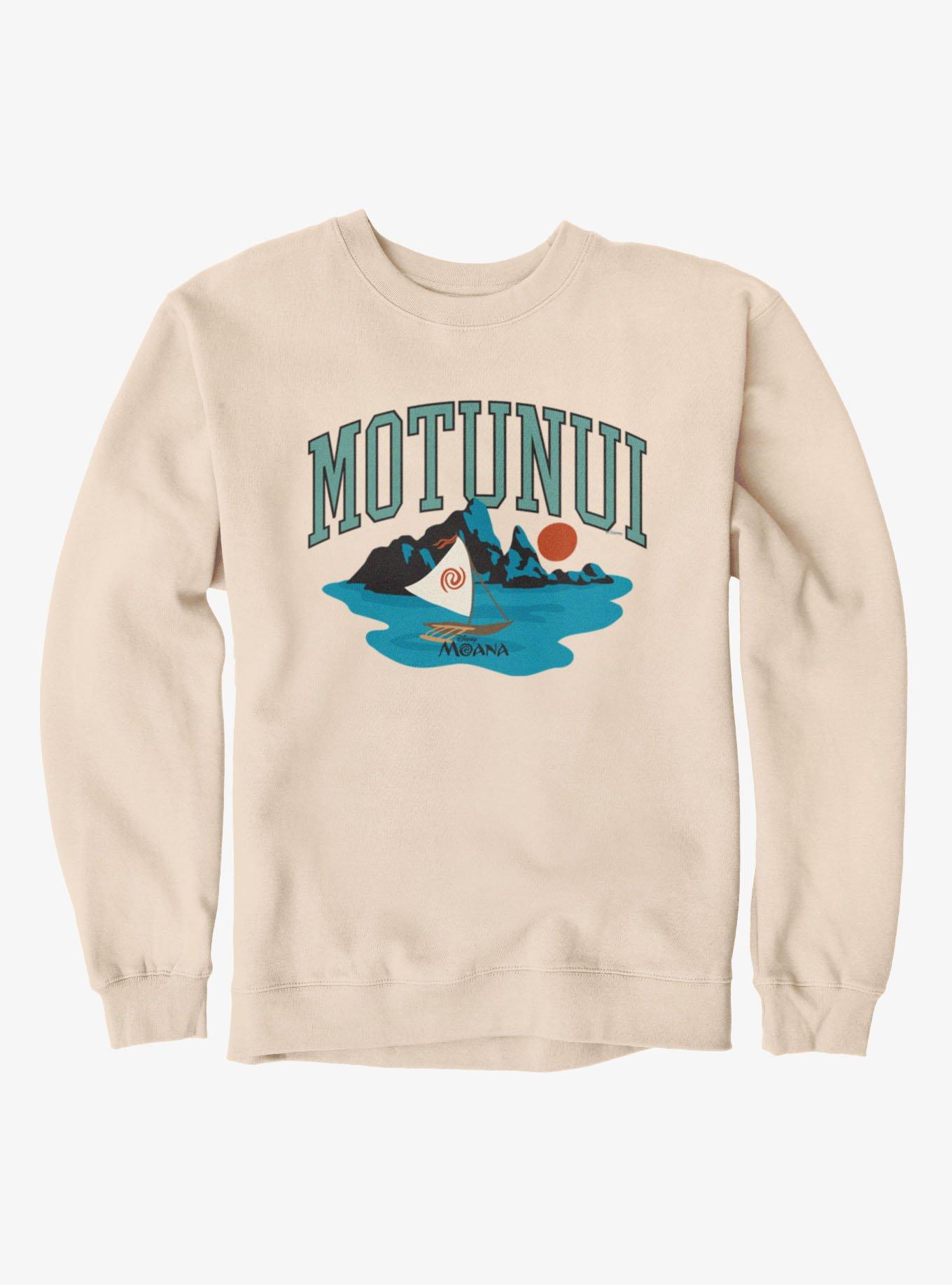 Disney Moana Motunui Collegiate Boat Sweatshirt Hot Topic Exclusive