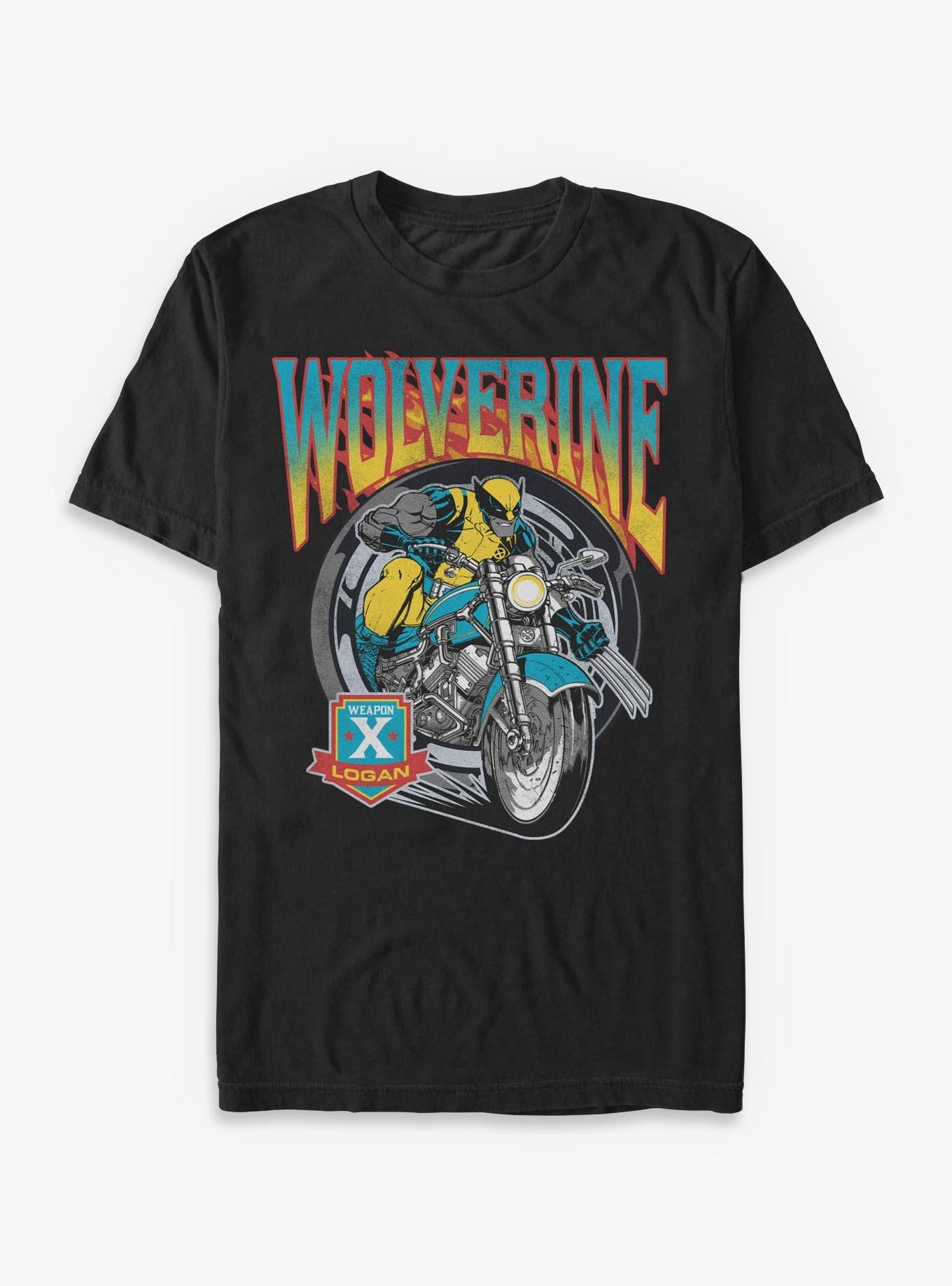 Marvel X-Men Wolverine Flames And Wheels T-Shirt Hot Topic Exclusive, , hi-res
