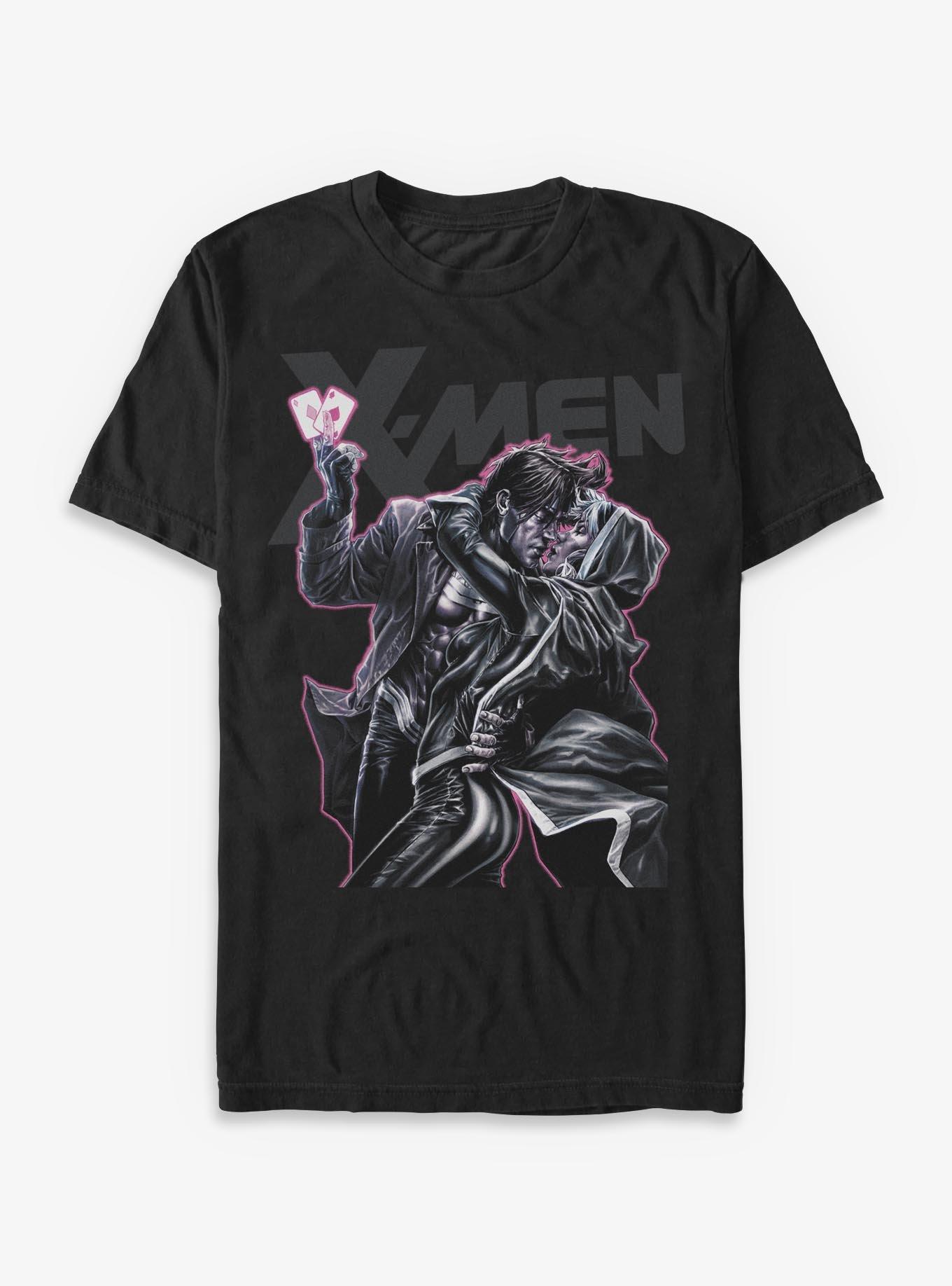 Marvel X-Men Rogue & Gambit Kiss T-Shirt Hot Topic Exclusive, , hi-res