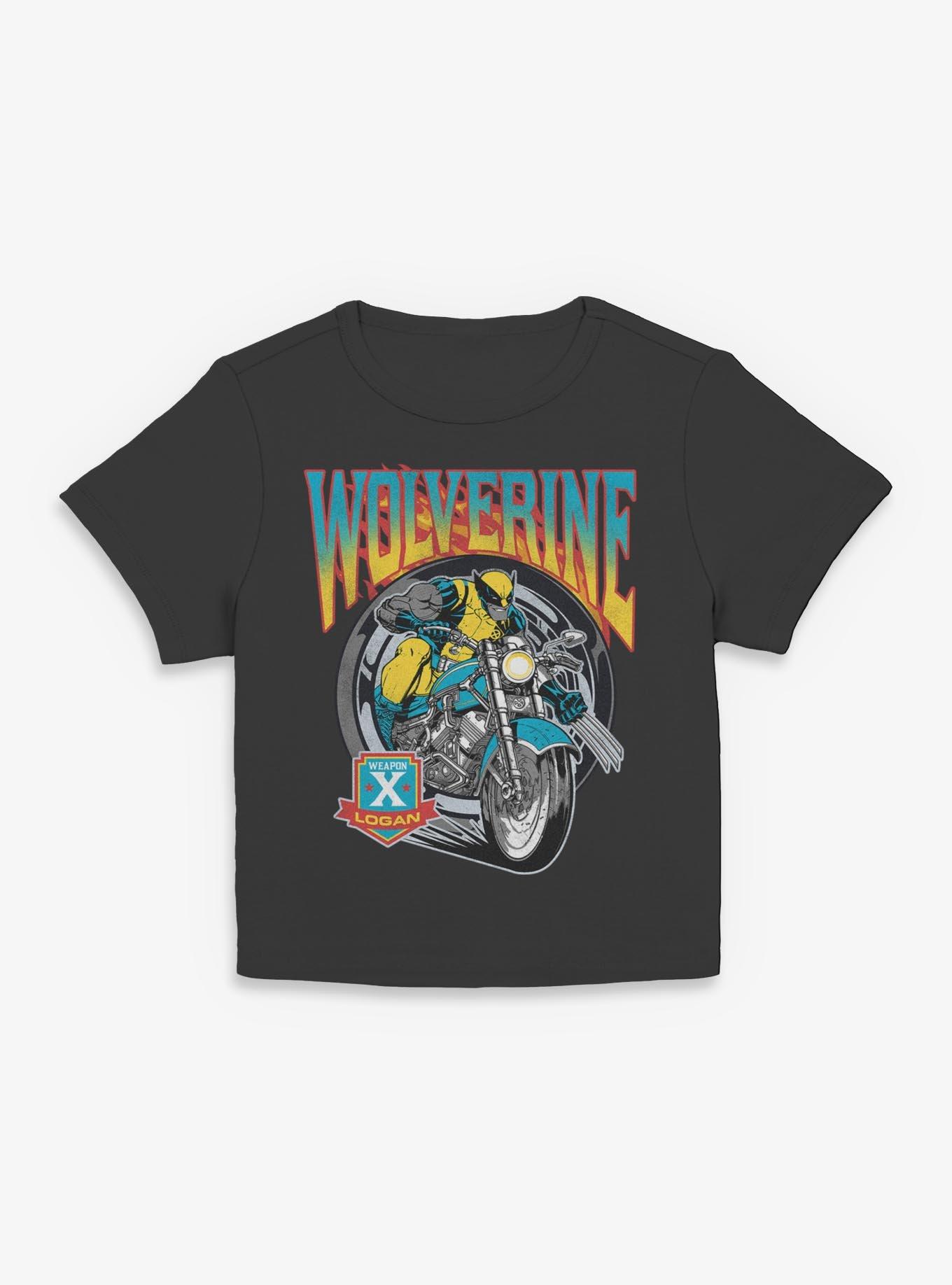 Marvel X-Men Wolverine Flames And Wheels Girls Baby T-Shirt Hot Topic Exclusive, , hi-res