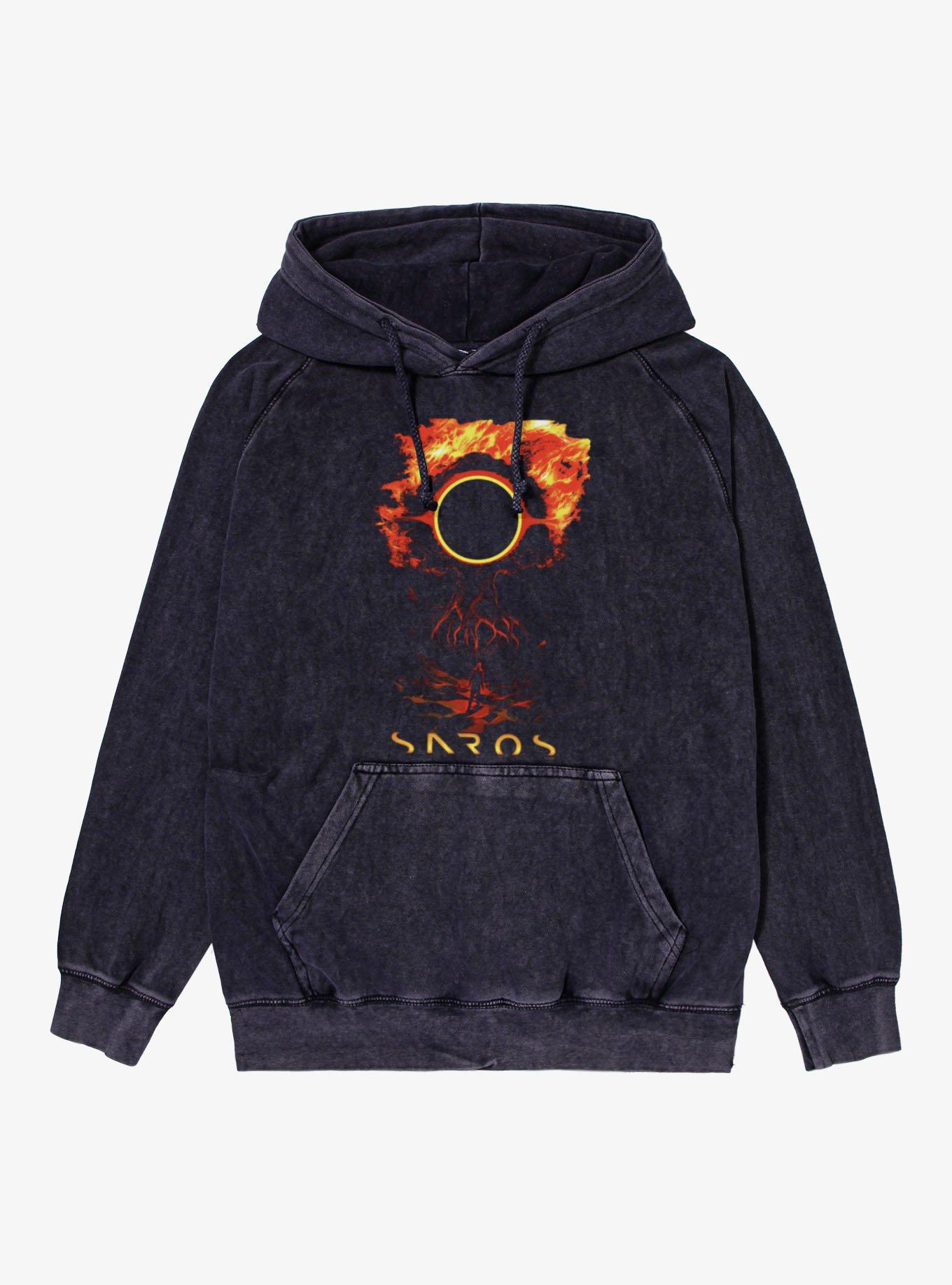 Saros Burning Tree Mineral Wash Hoodie, , hi-res