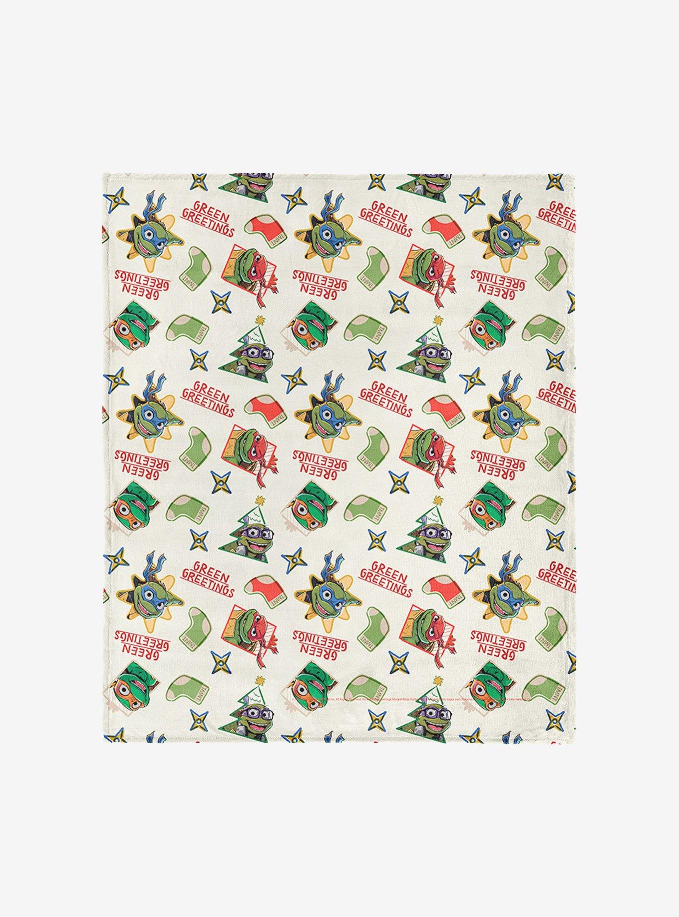 Teenage Mutant Ninja Turtles Green Greetings Silk Touch Throw Blanket, , hi-res