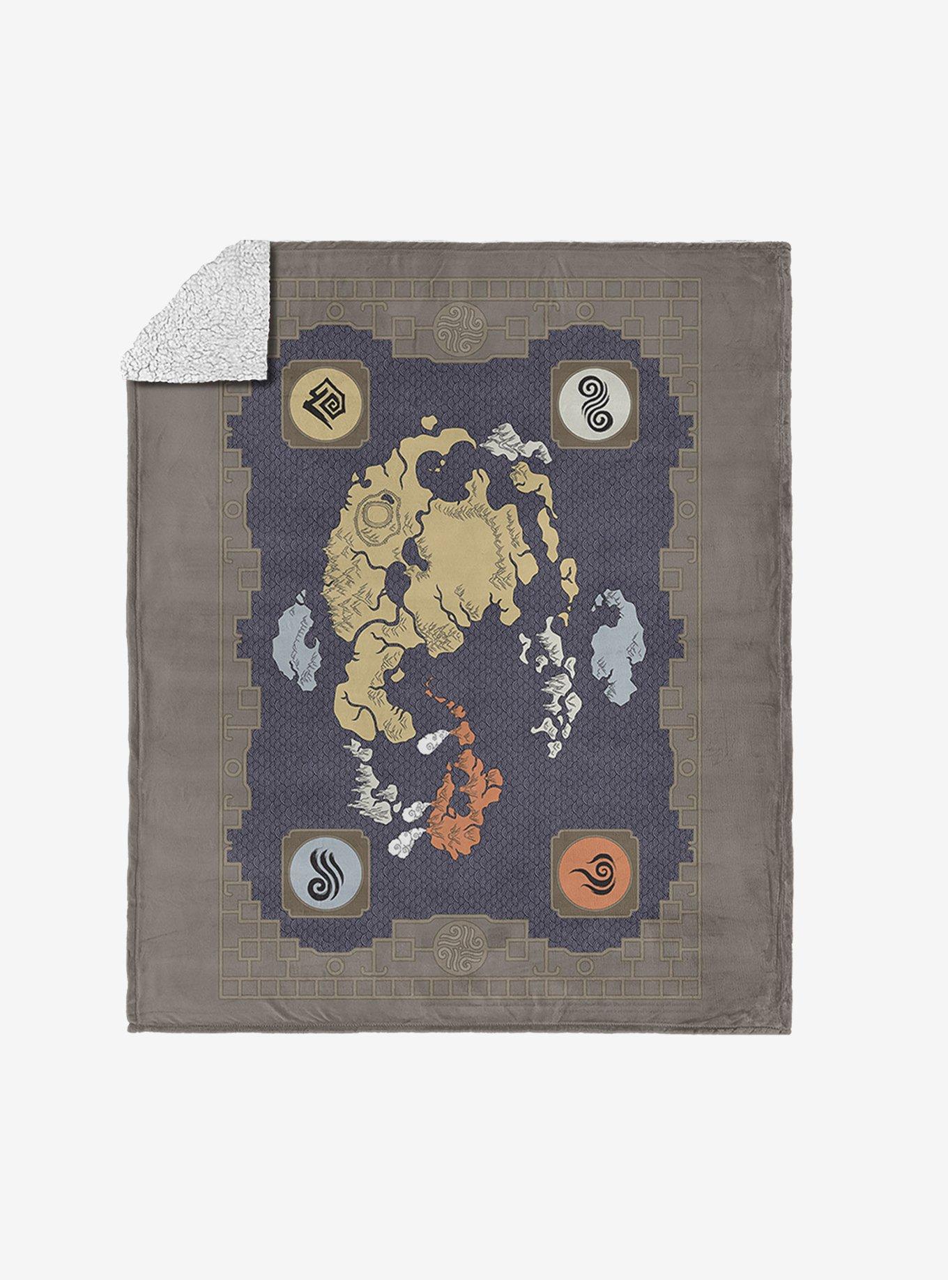 Avatar: The Last Airbender Avatar Map Silk Touch Sherpa Throw Blanket, , hi-res