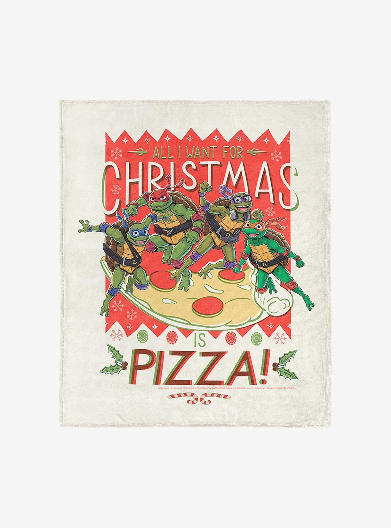 Teenage Mutant Ninja Turtles Pizza For Christmas Silk Touch Throw Blanket, , hi-res