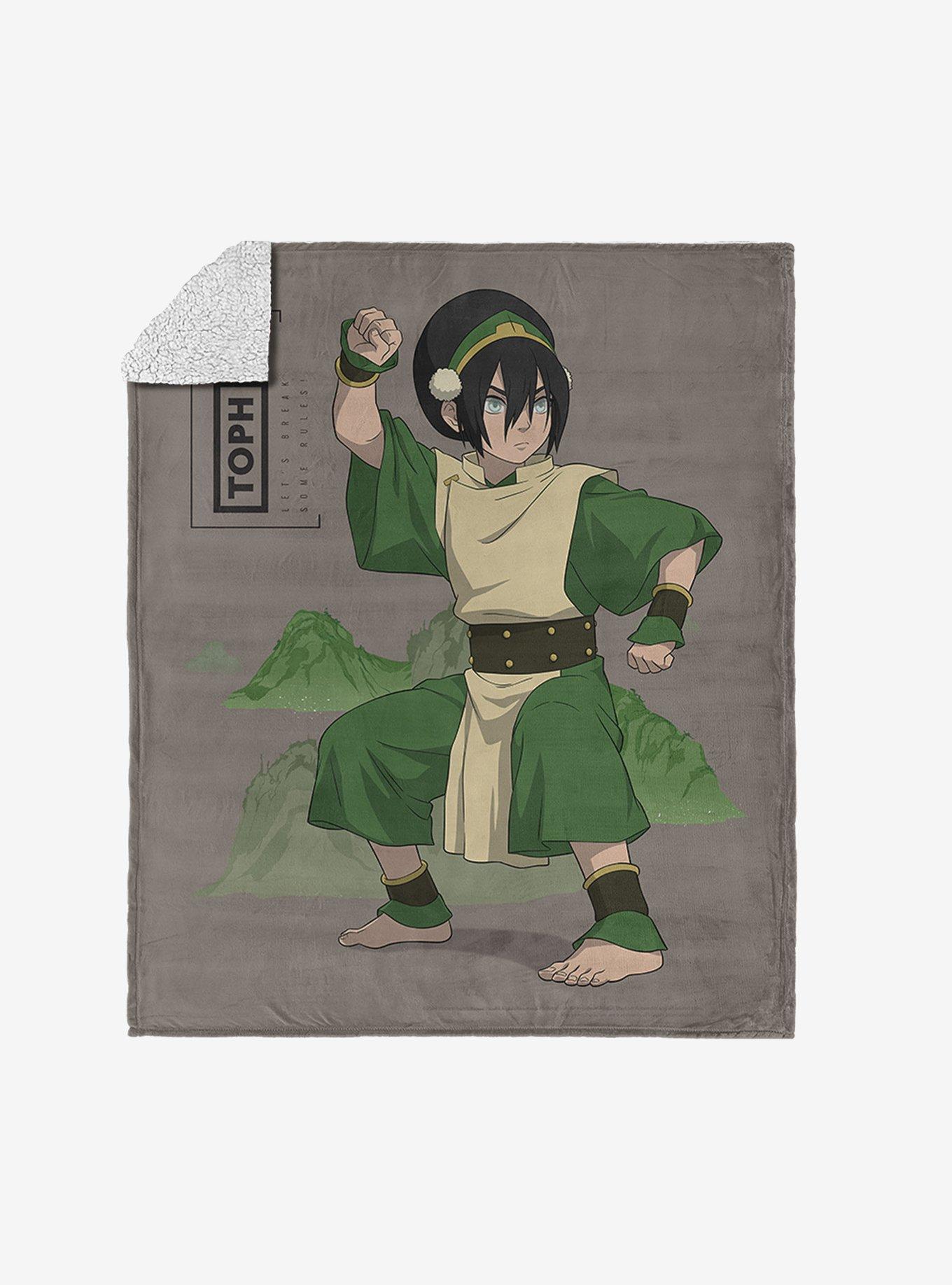 Avatar: The Last Airbender Toph Pose Silk Touch Sherpa Throw Blanket