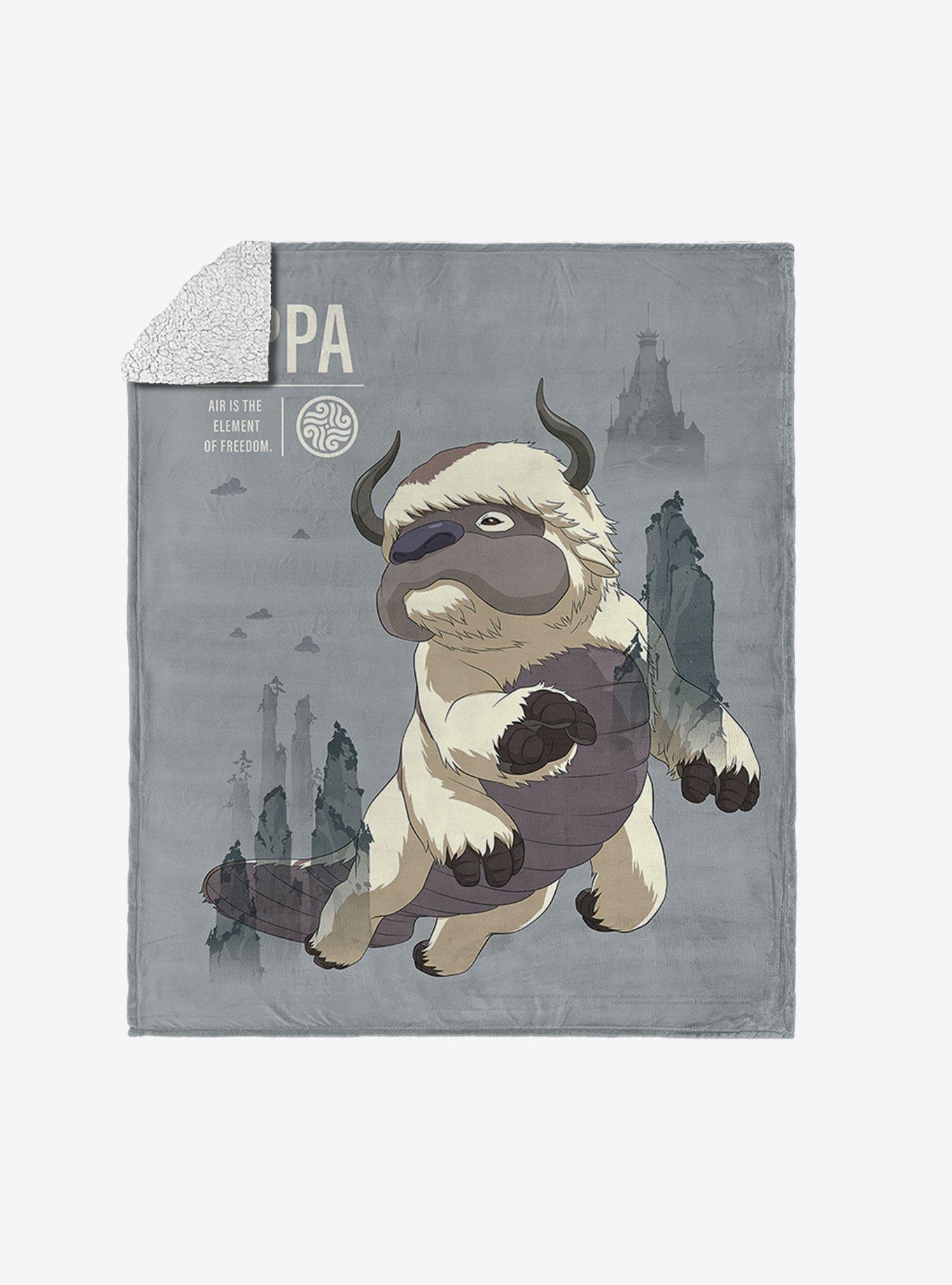 Avatar: The Last Airbender Appa Freedom Silk Touch Sherpa Throw Blanket