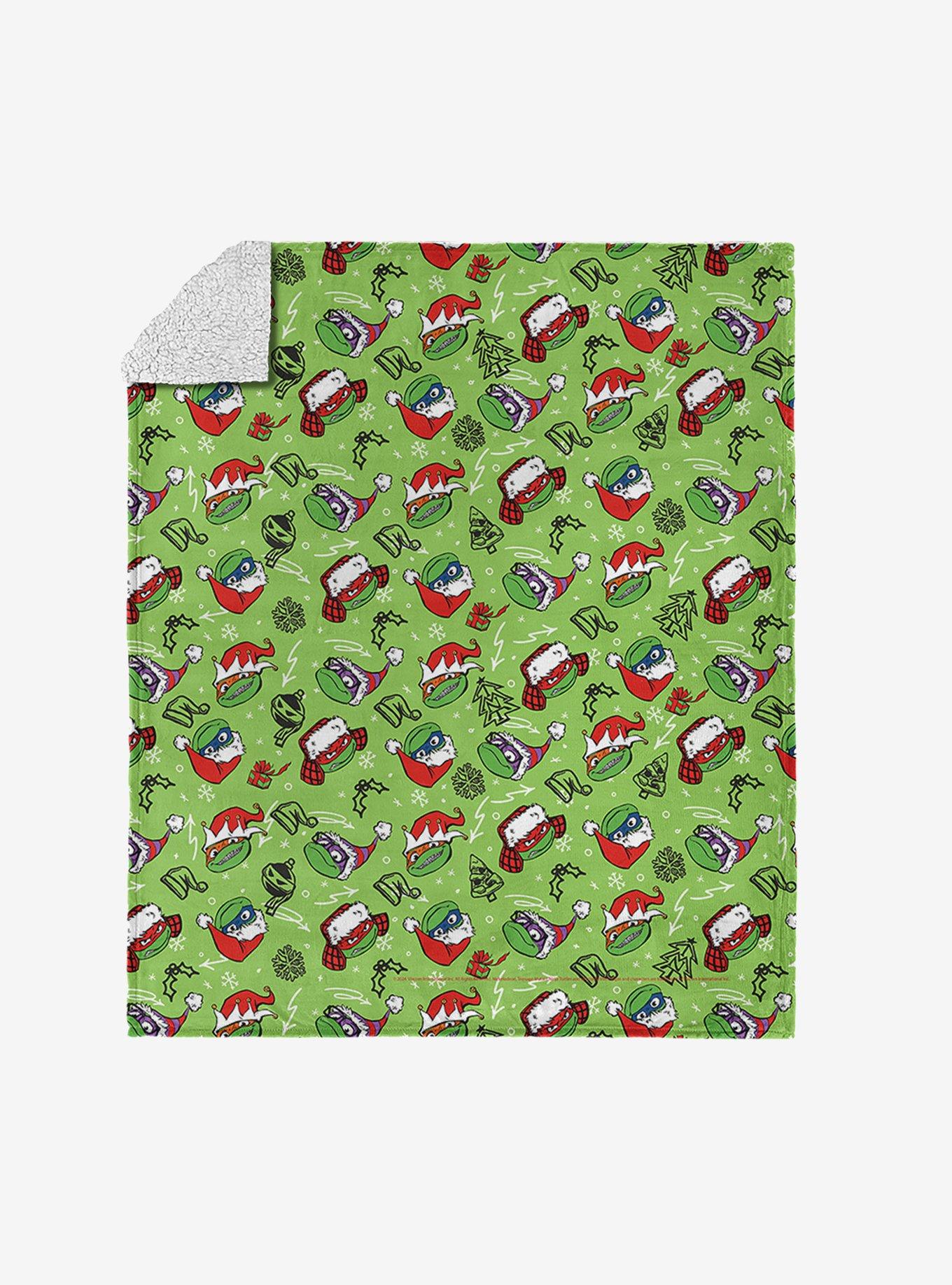 Teenage Mutant Ninja Turtles Xmas Turtles Silk Touch Sherpa Throw Blanket
