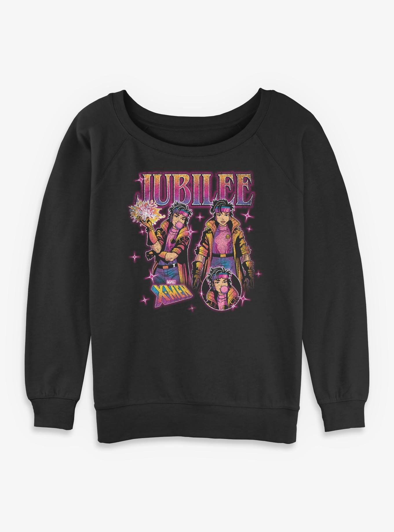 Marvel X-Men '97 Jubilee Collage Womens Slouchy Sweatshirt Her Universe Exclusive, , hi-res