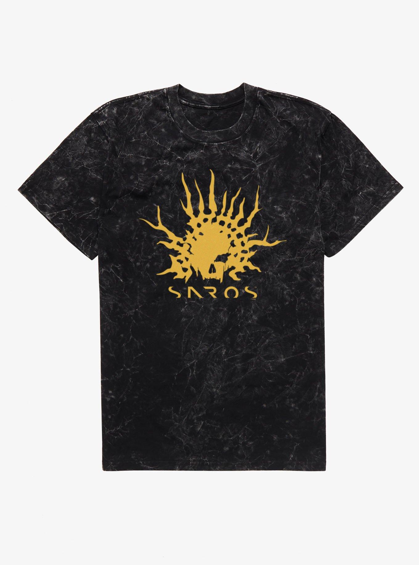 Saros Skull Reaper Crown Mineral Wash T-Shirt, , hi-res