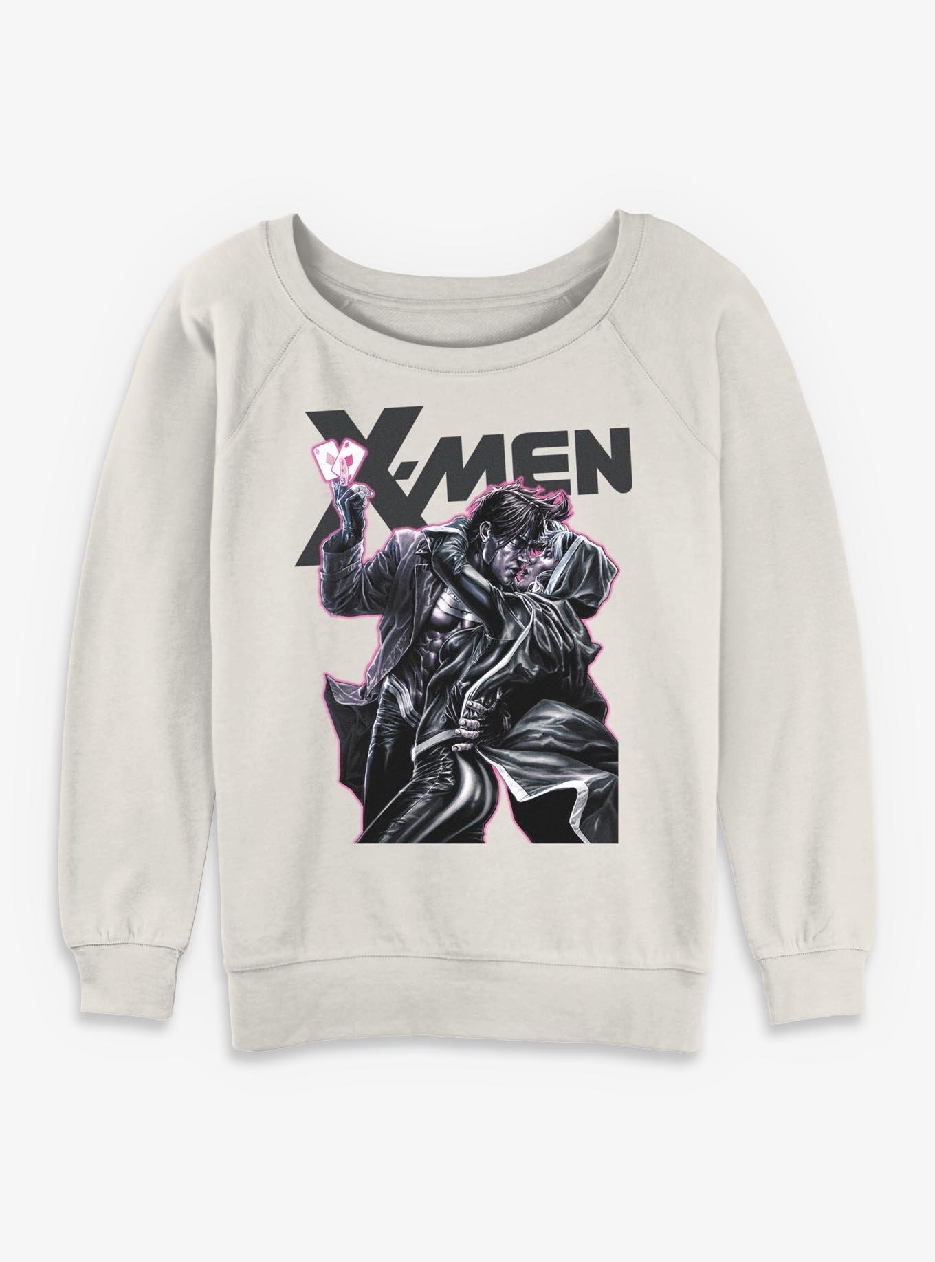 Marvel X-Men Rogue & Gambit Kiss Girls Slouchy Sweatshirt Hot Topic Exclusive