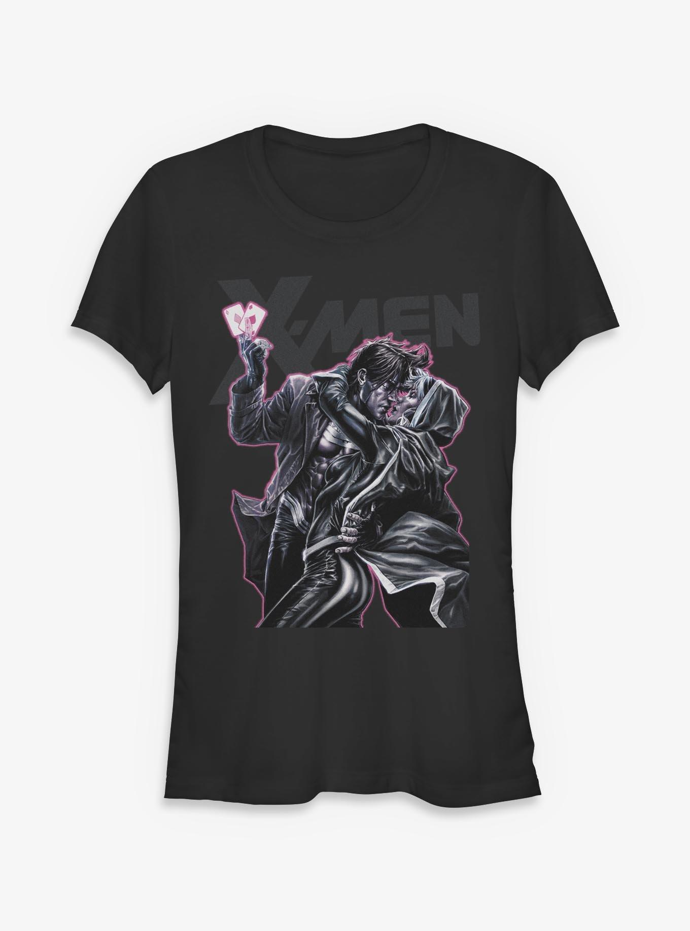 Marvel X-Men Rogue & Gambit Kiss Girls T-Shirt Hot Topic Exclusive, , hi-res
