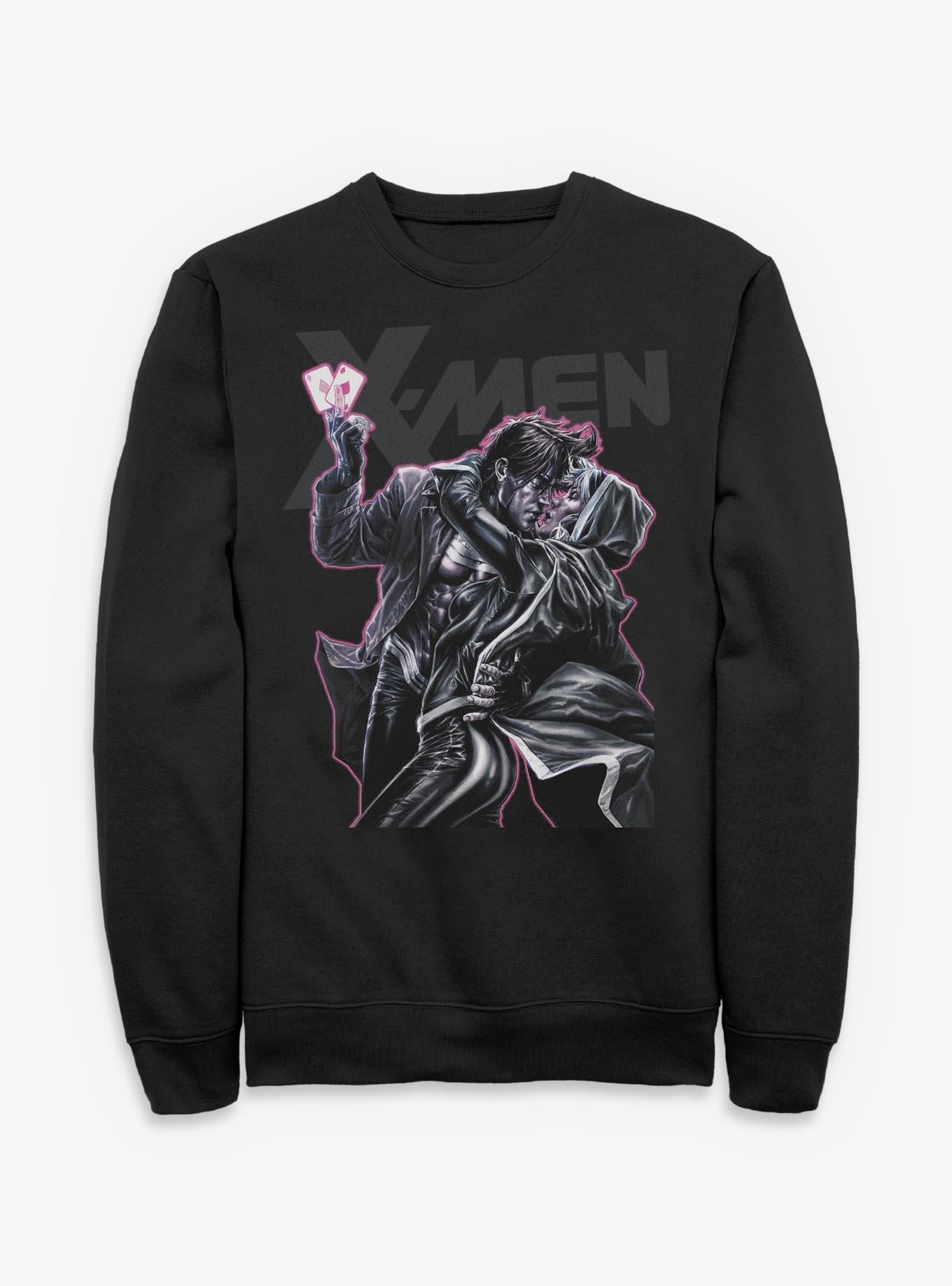 Marvel X-Men Rogue & Gambit Kiss Sweatshirt Hot Topic Exclusive, , hi-res