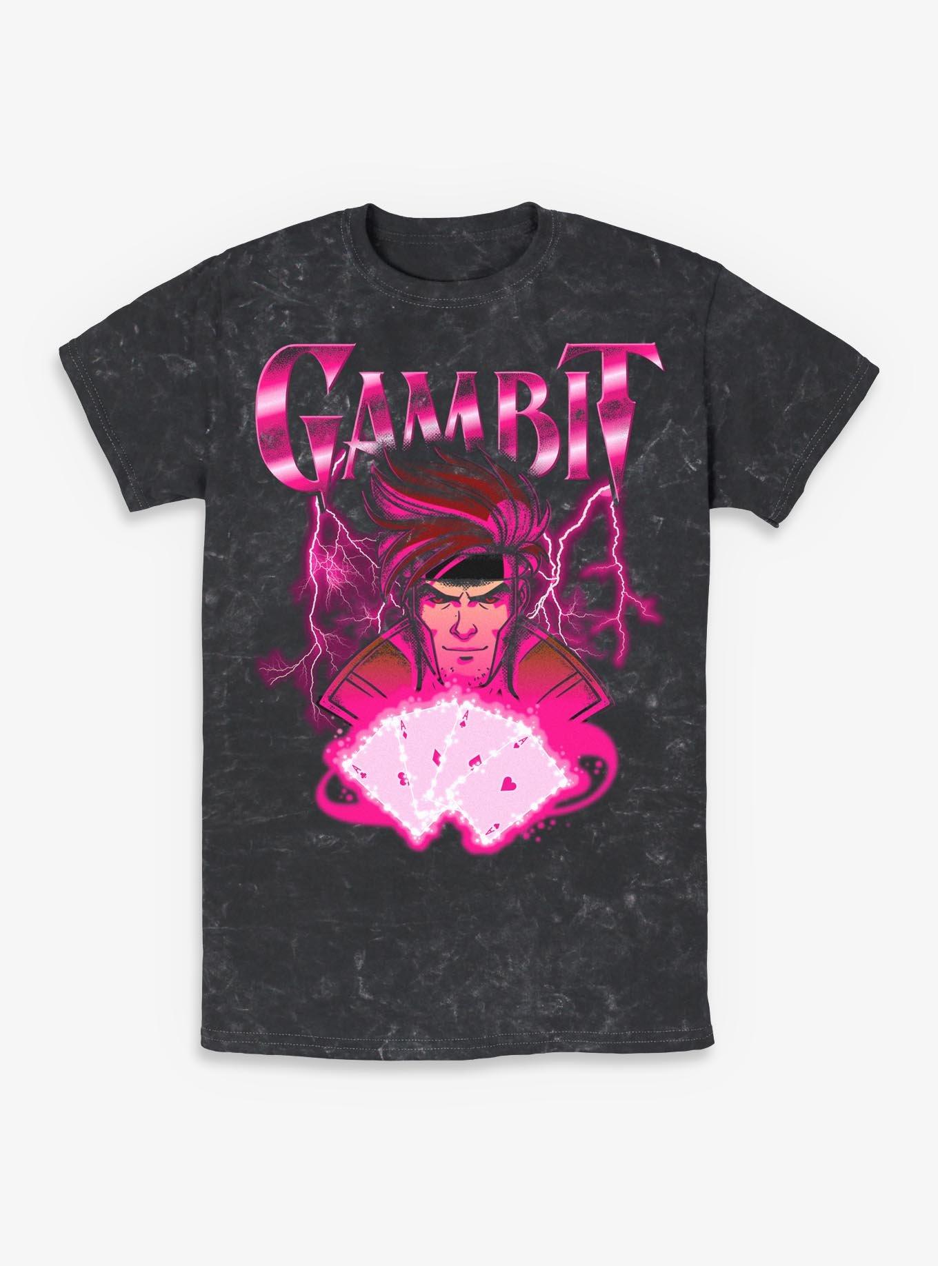 Marvel X-Men '97 Gambit Cards Mineral Wash T-Shirt Hot Topic Exclusive, , hi-res