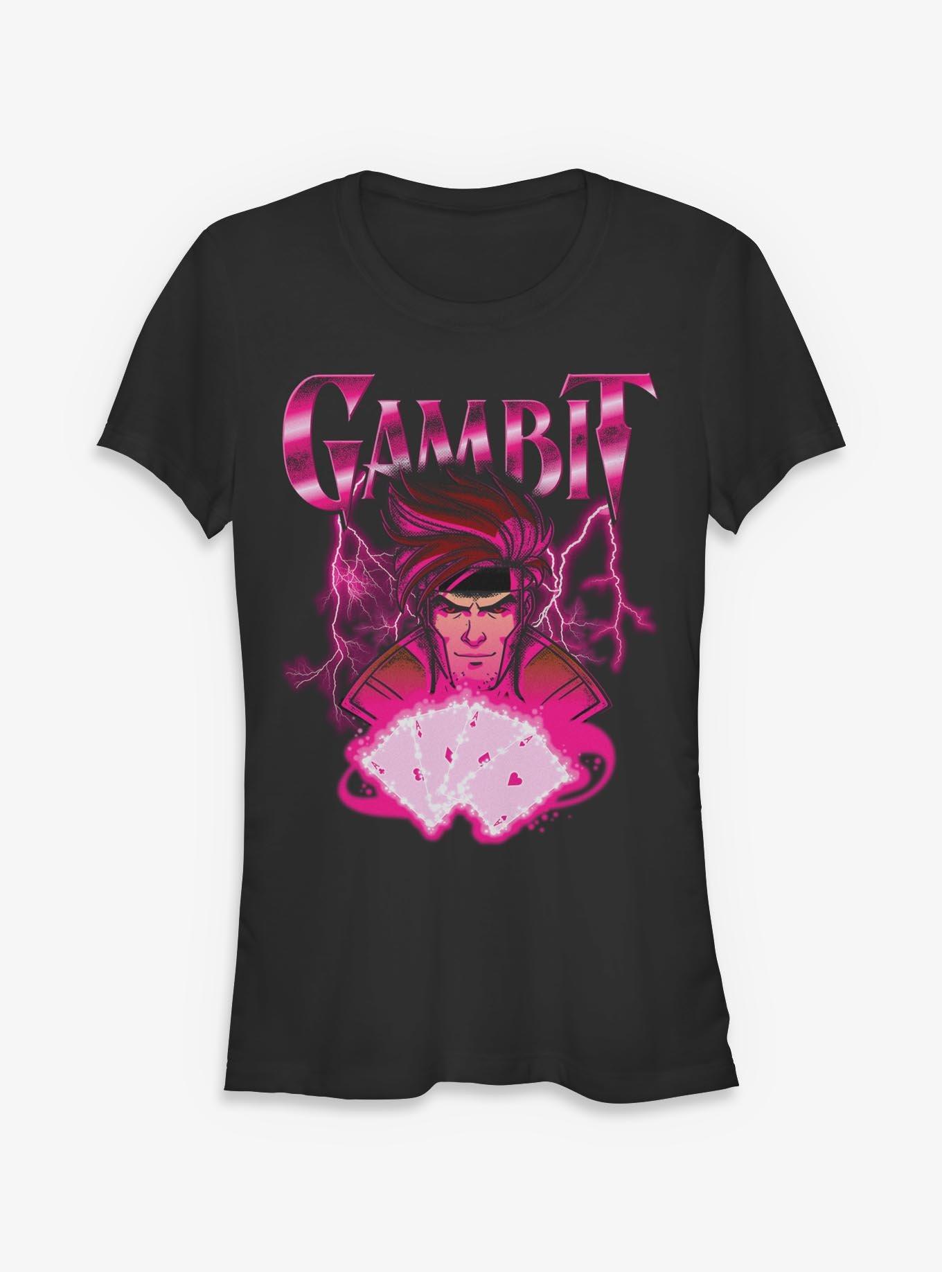 Marvel X-Men '97 Gambit Cards Girls T-Shirt Hot Topic Exclusive, , hi-res