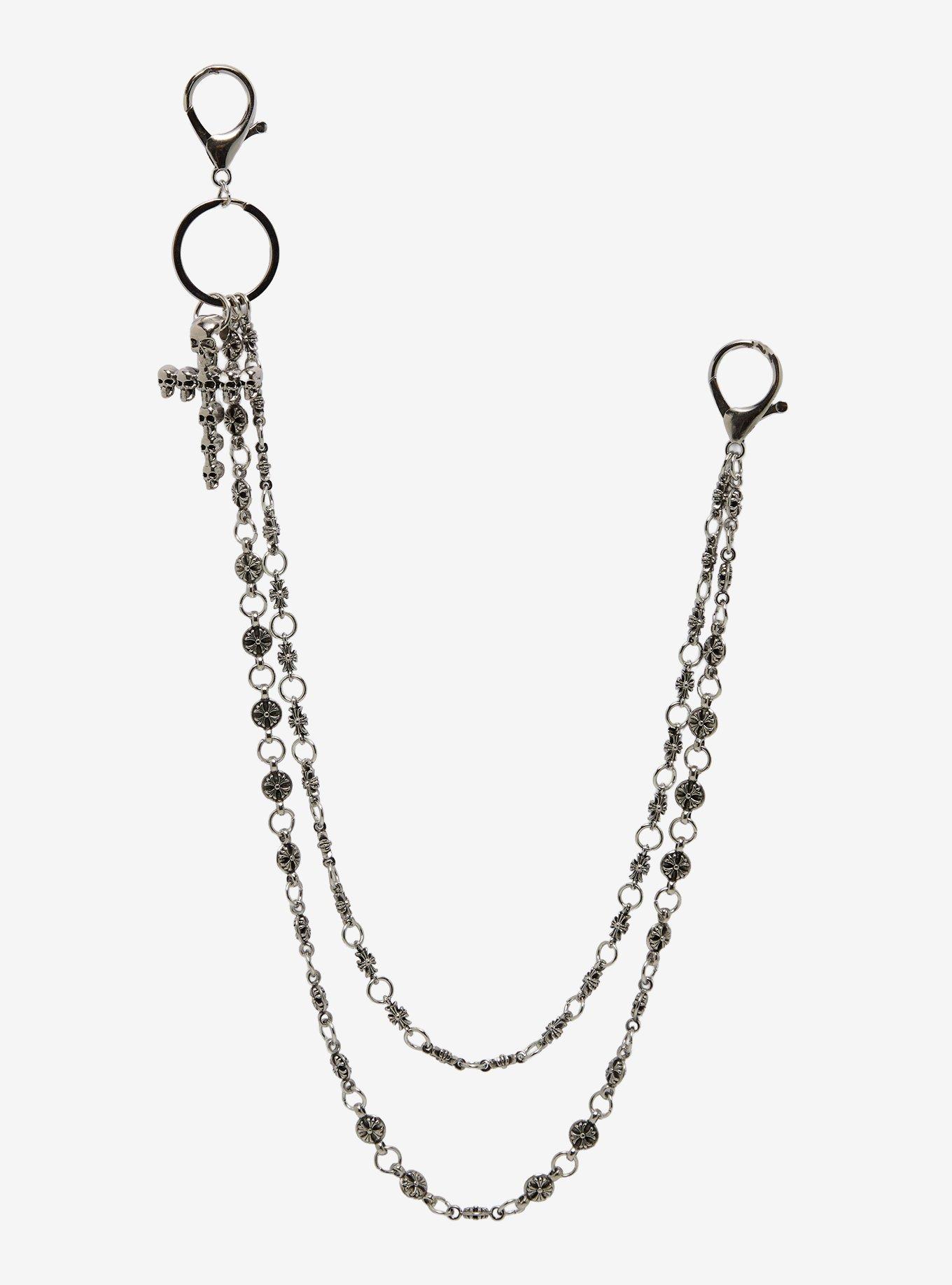 Skull Cross Double Chain Wallet | Hot Topic