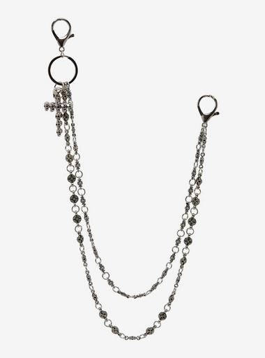 Skull Cross Double Chain Wallet | Hot Topic