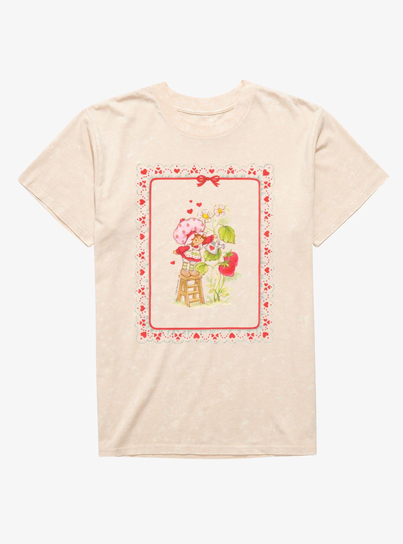 Strawberry Shortcake Watering On The Stool Mineral Wash T-Shirt, , hi-res