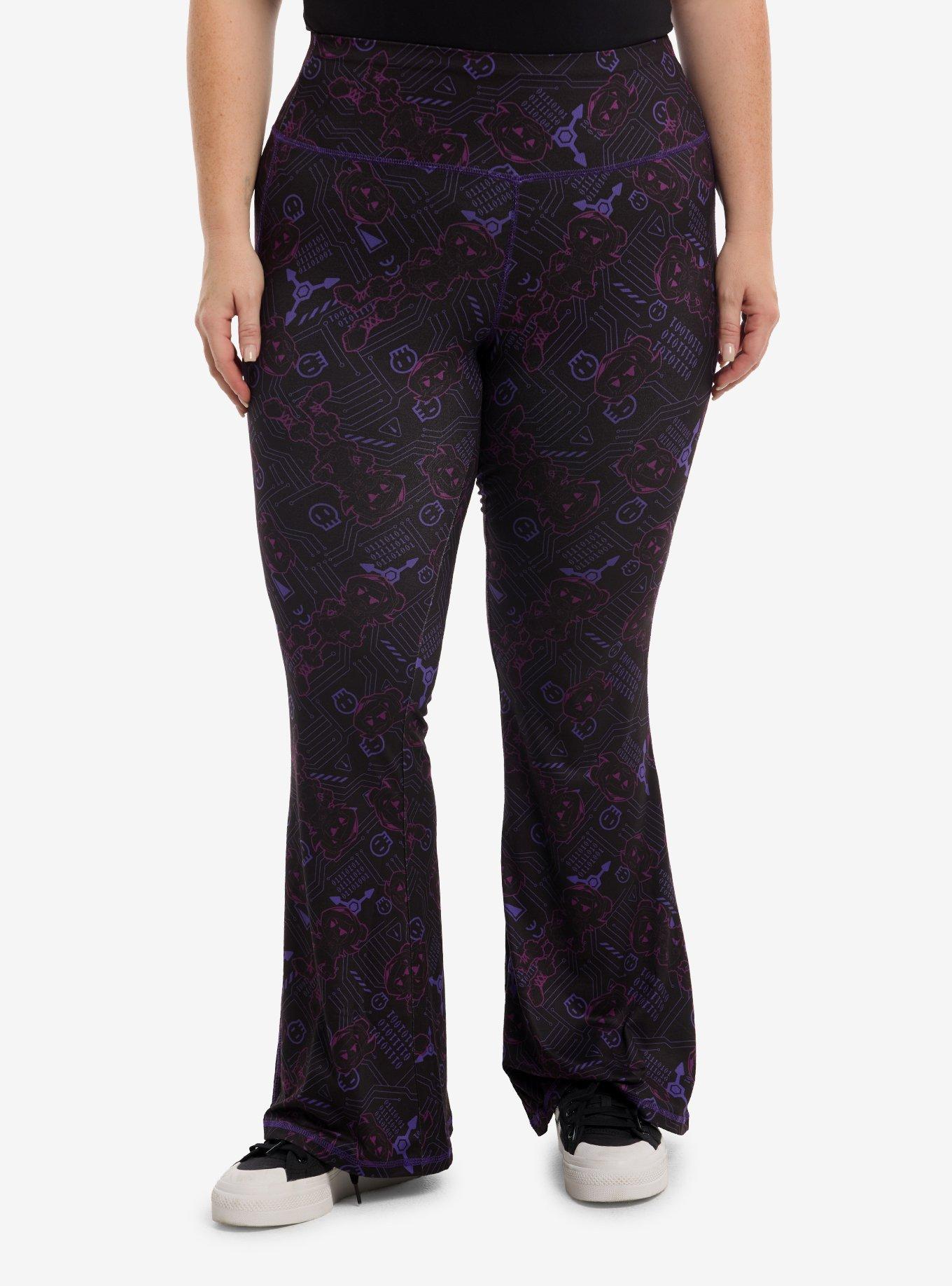 Murder Drones Tech Icons Flare Leggings Plus Size