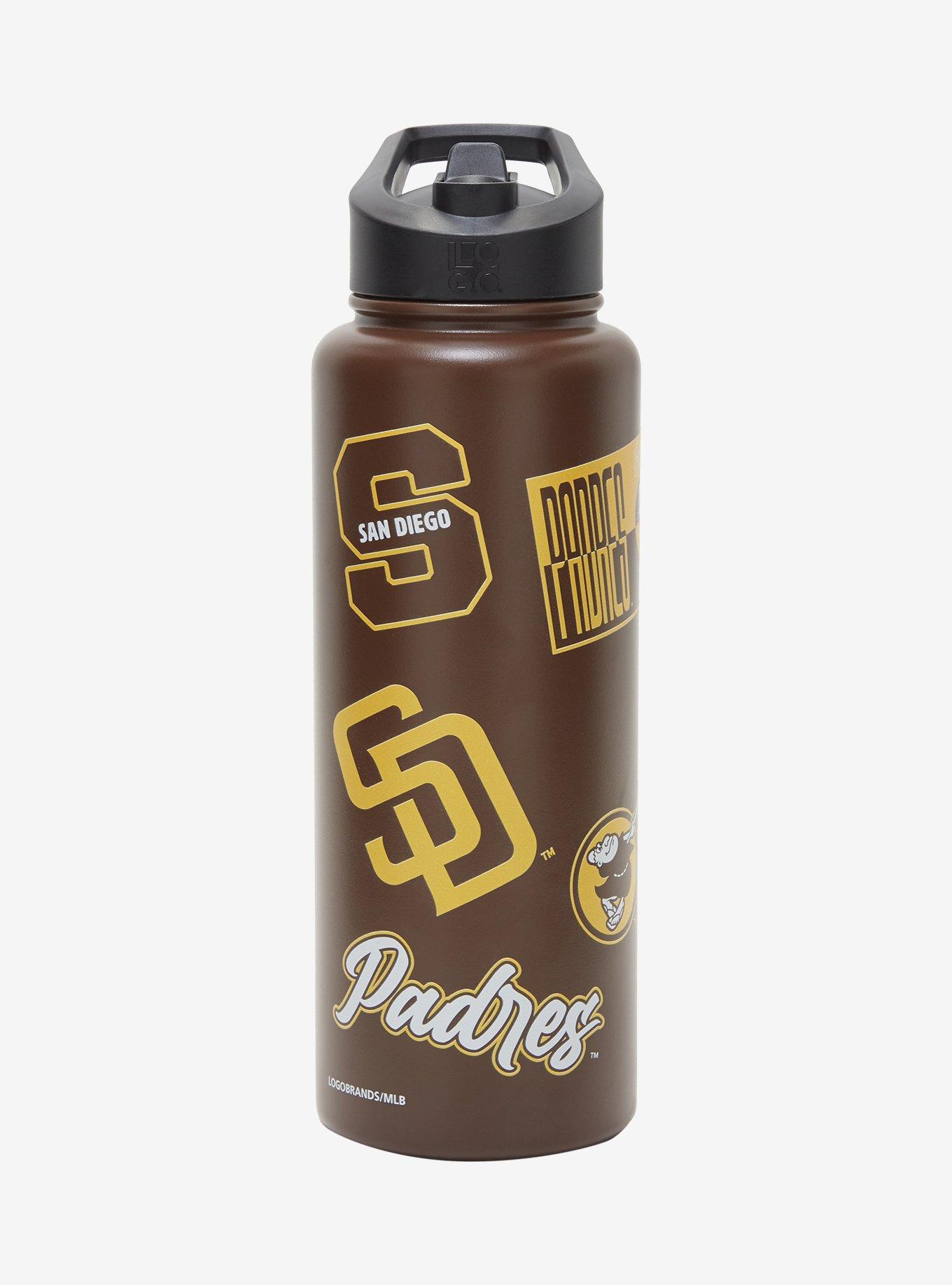 San Diego Padres Sticker Water Bottle, , hi-res