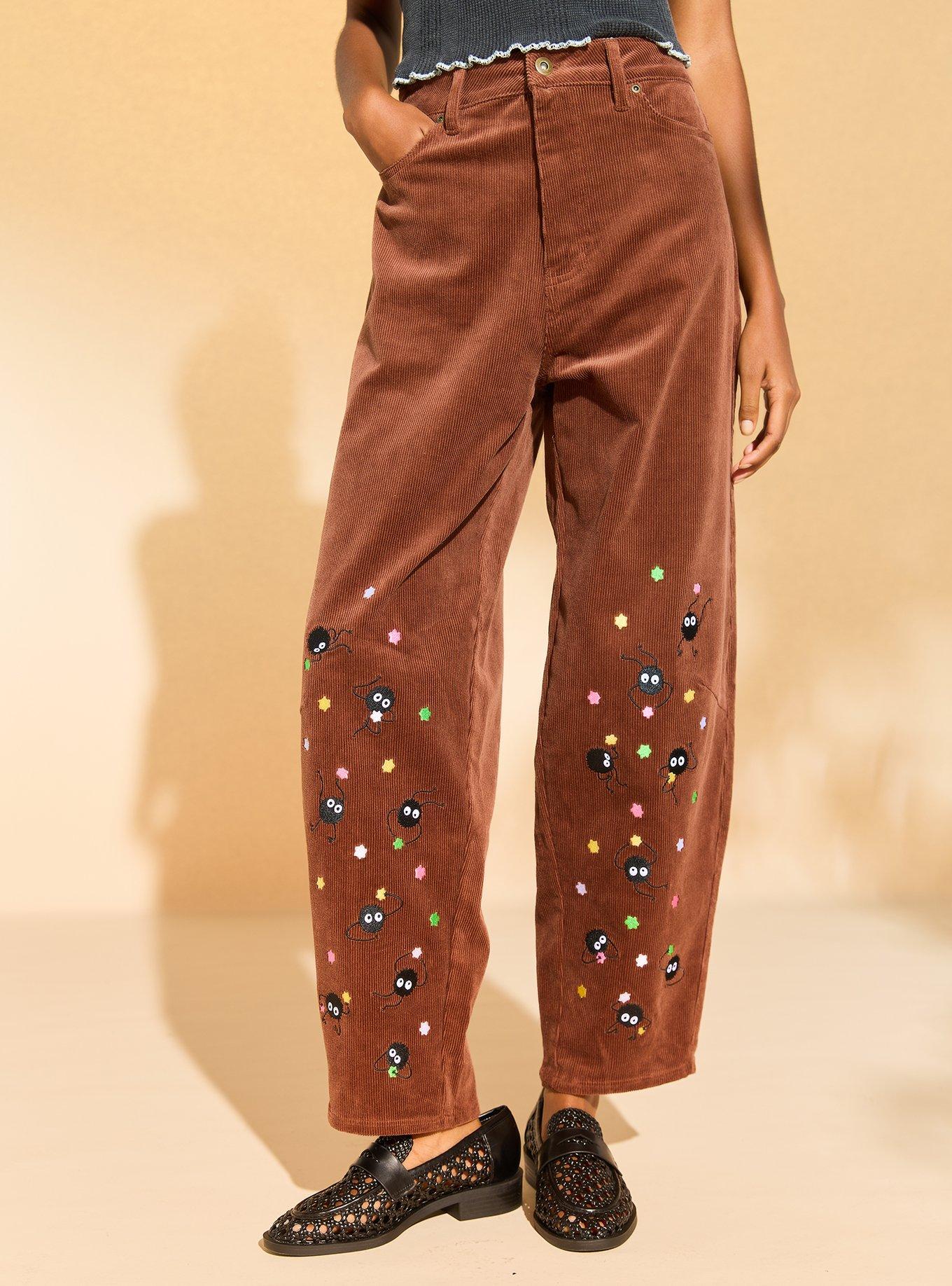 Studio Ghibli® Spirited Away Soot Sprites Women's Corduroy Barrel Pants - BoxLunch Exclusive
