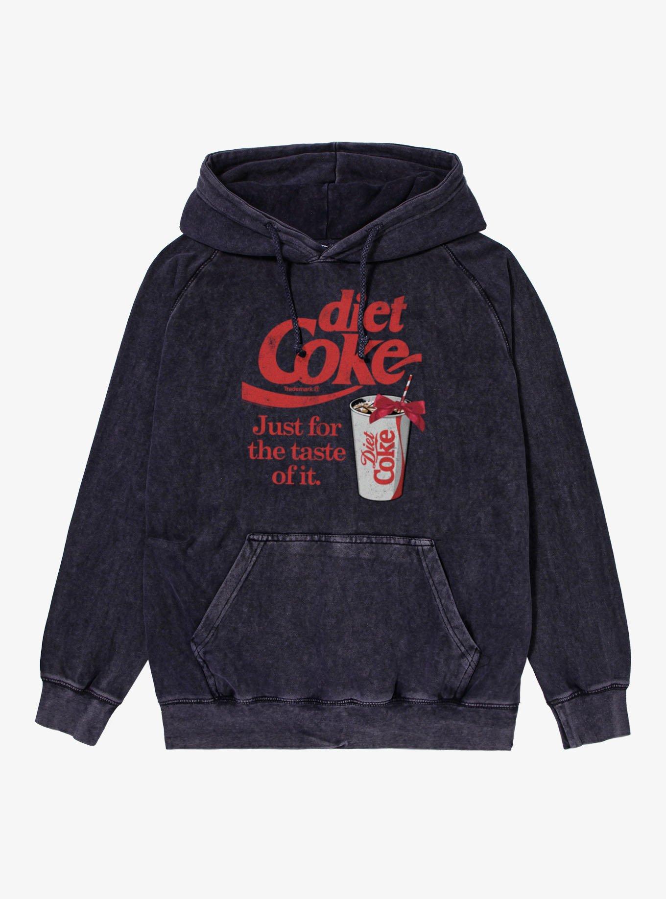 Diet Coke Just The Taste Mineral Wash Hoodie, VINTAGE BLACK, hi-res view 1