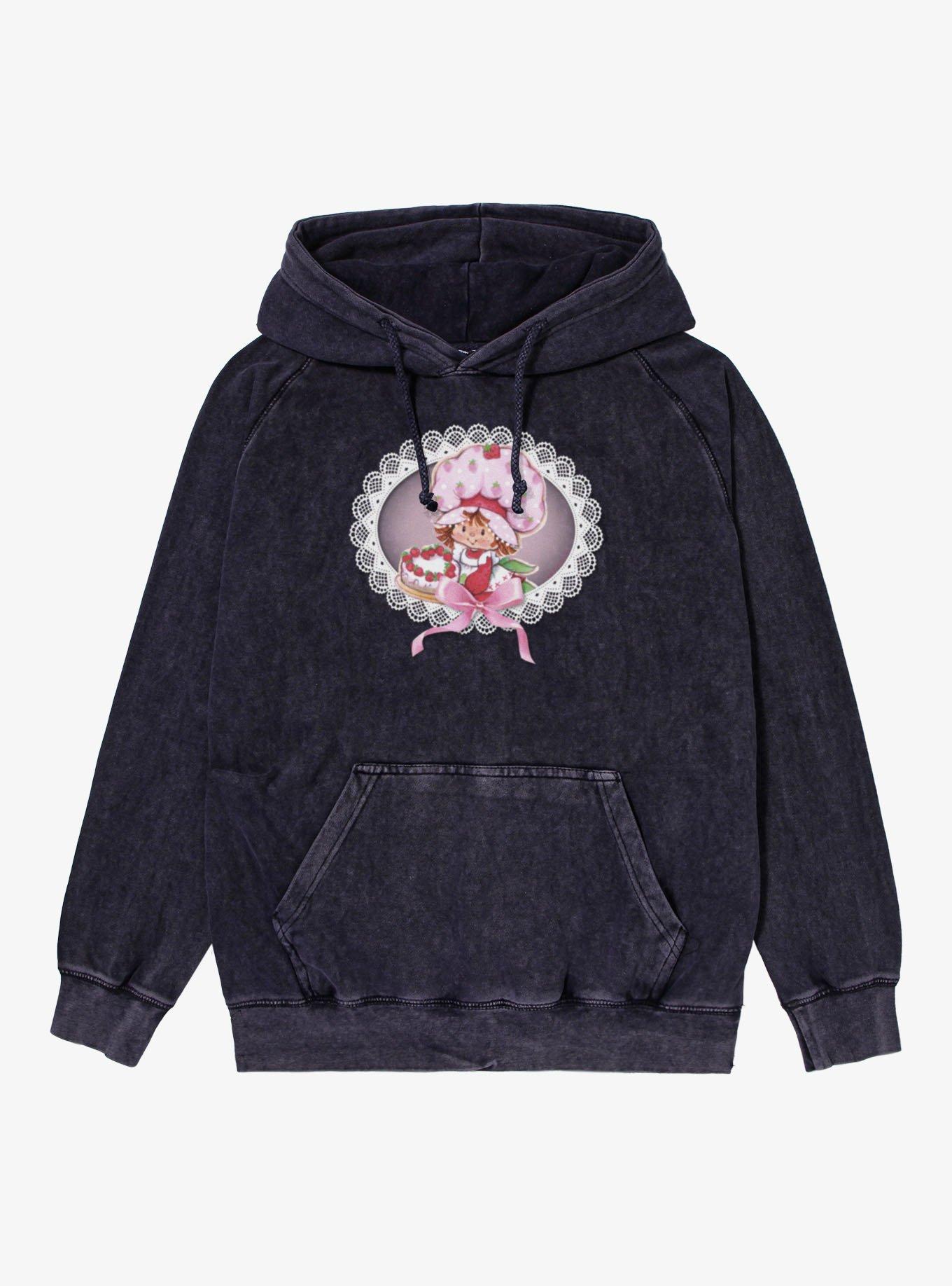 Strawberry Shortcake Doily Oval Mineral Wash Hoodie