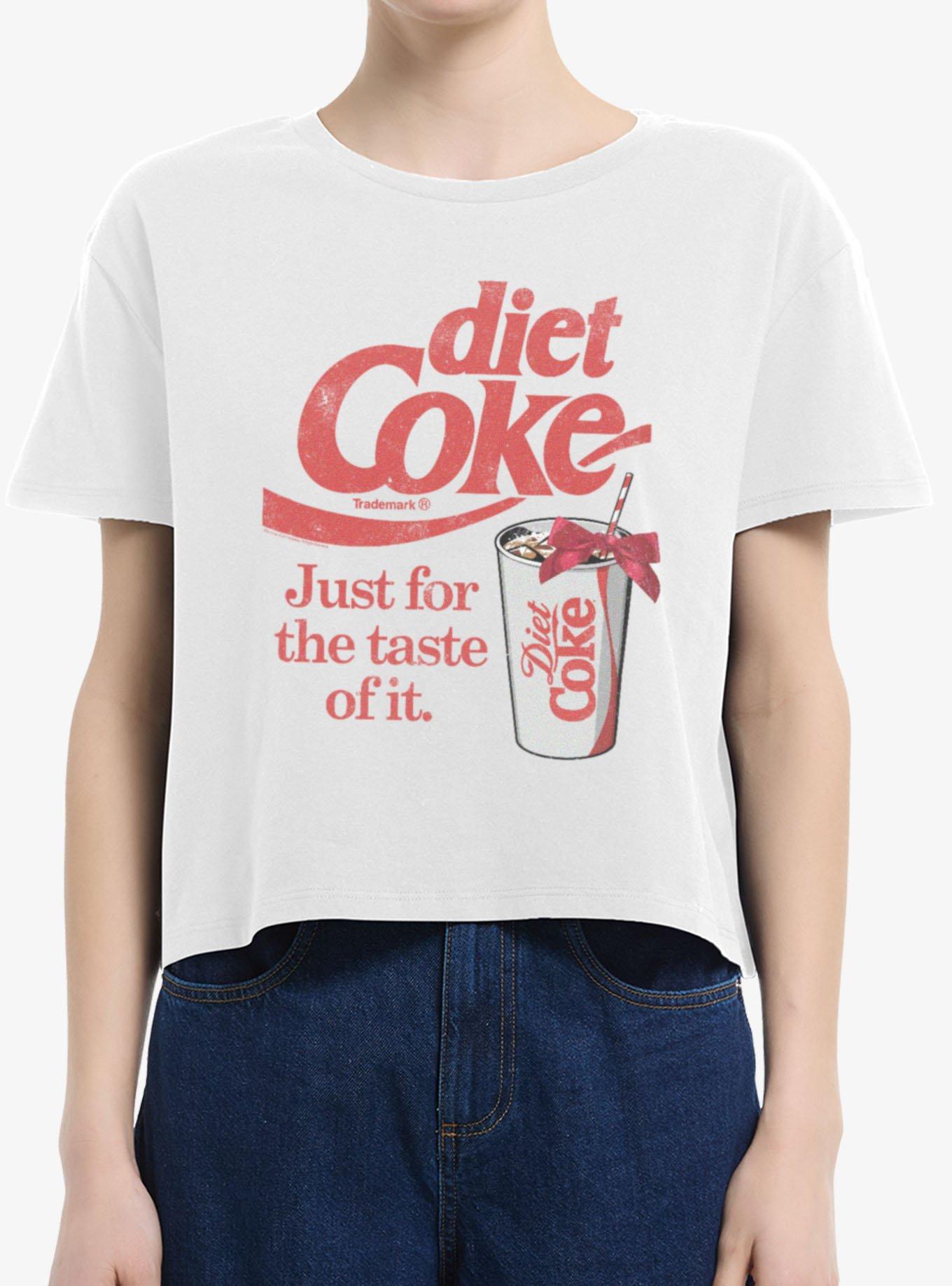 Diet Coke Just The Taste Womens Boxy Crop T-Shirt, , hi-res