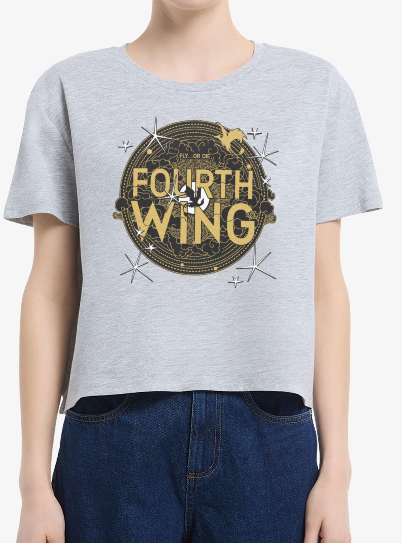 The Empyrean Fourth Wing Black Crest Womens Baby T-Shirt, , hi-res