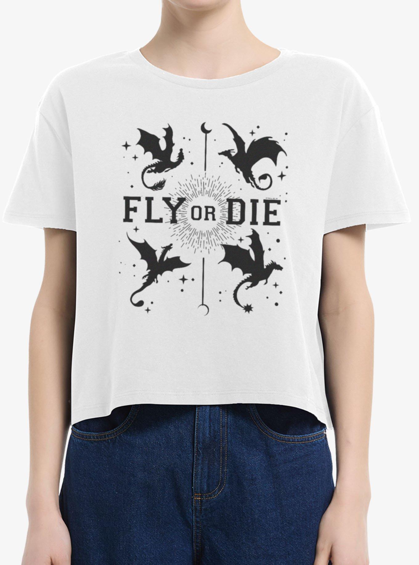 The Empyrean Fourth Wing Fly Or Die Womens Baby T-Shirt, , hi-res