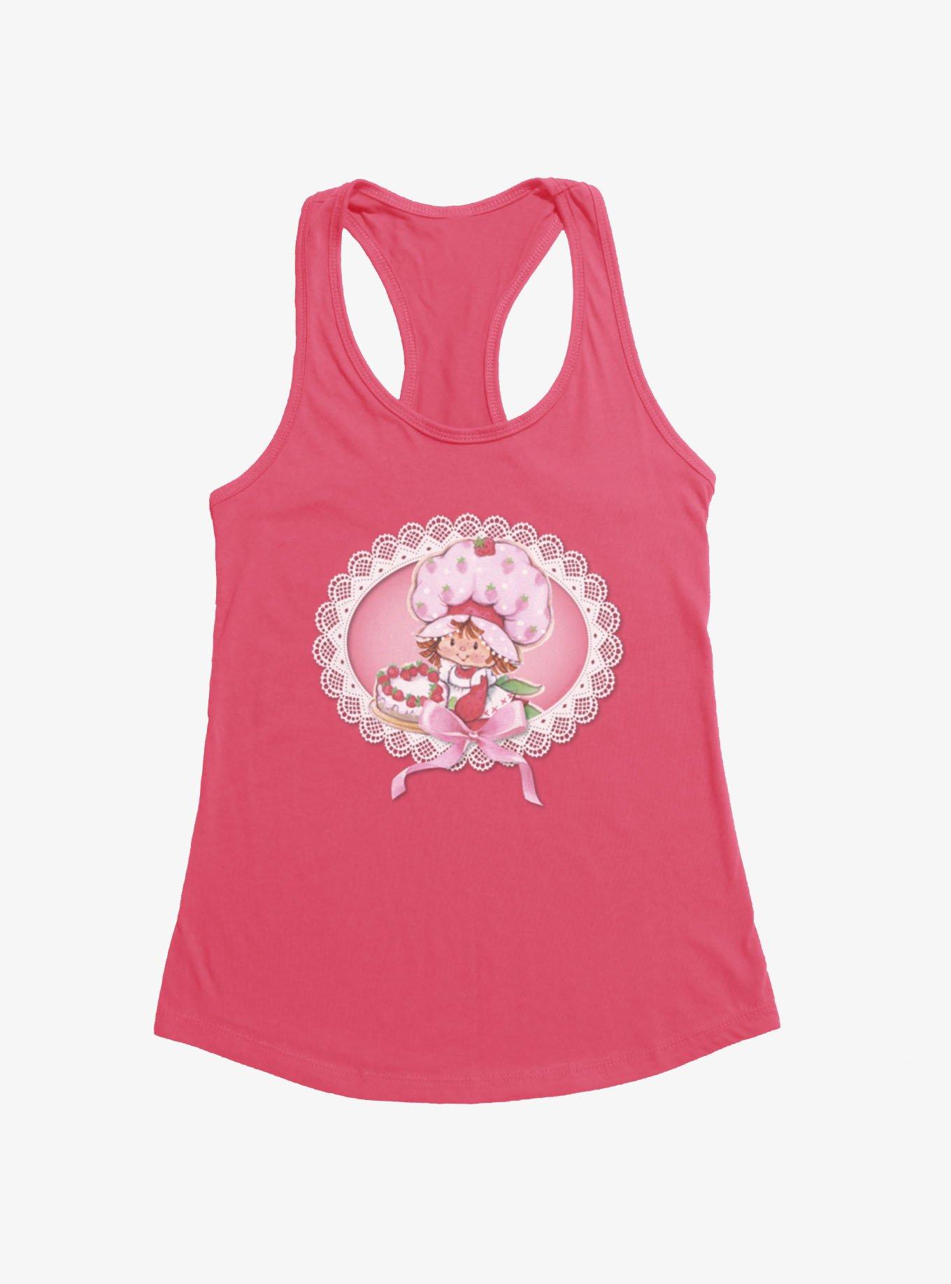 Strawberry Shortcake Doily Oval Womens Tank Top
