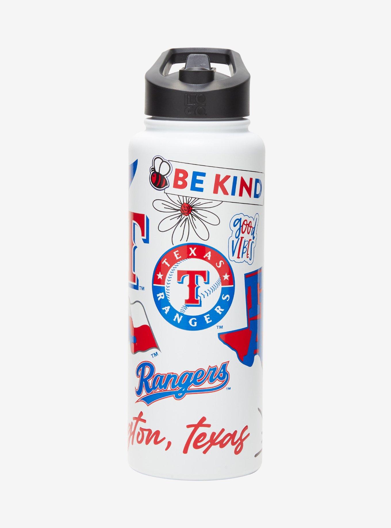 Texas Rangers Stickers Water Bottle, , hi-res