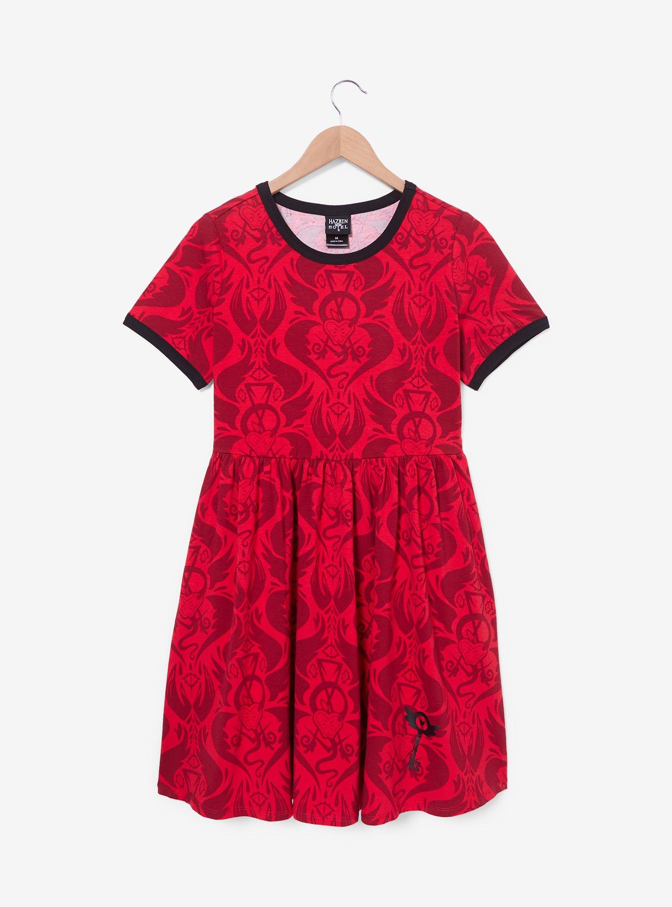 Hazbin Hotel Character Icons Allover Print  Skater Dress - BoxLunch Exclusive, , hi-res